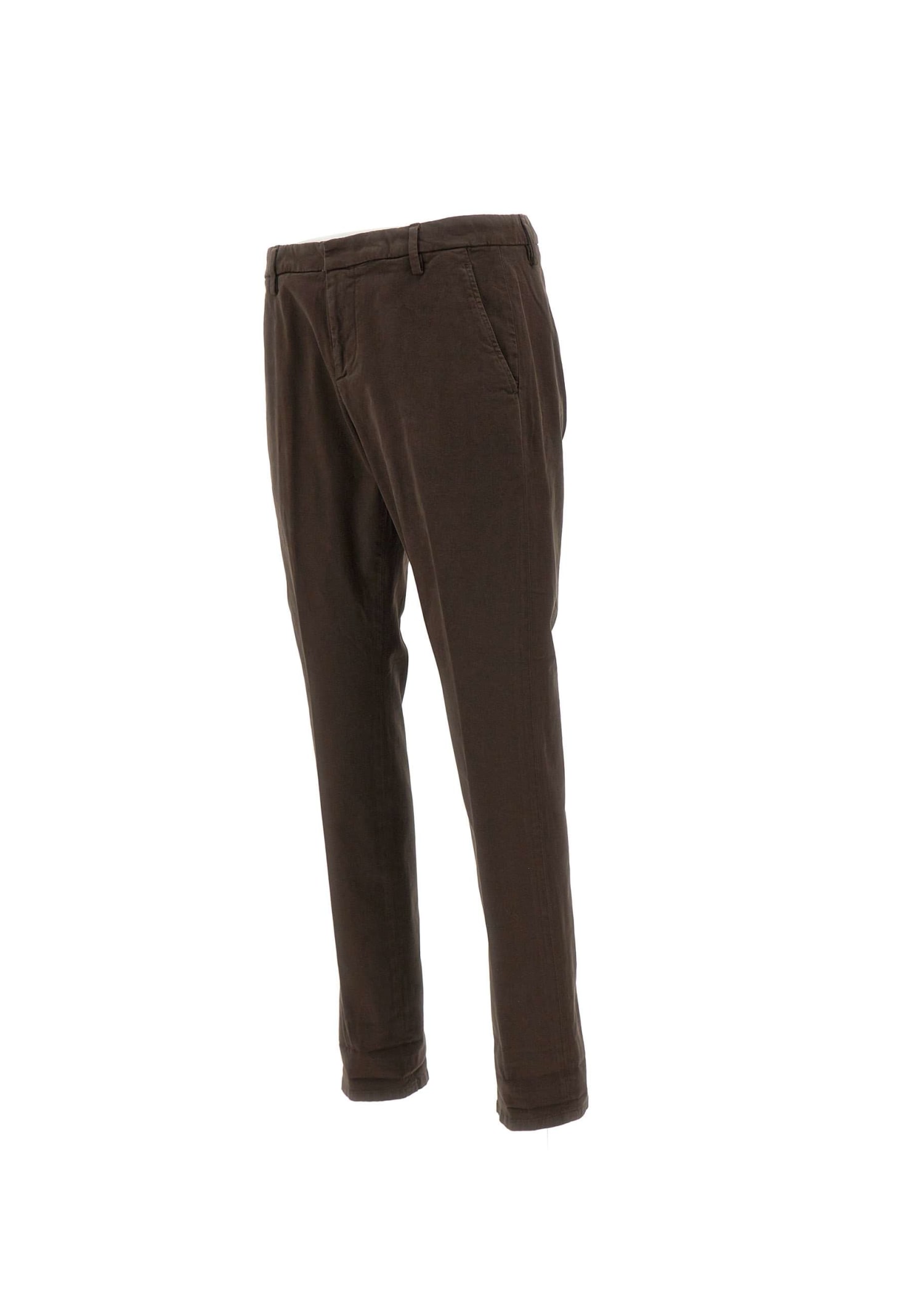 Shop Dondup Gaubert Cotton Pants  In Brown