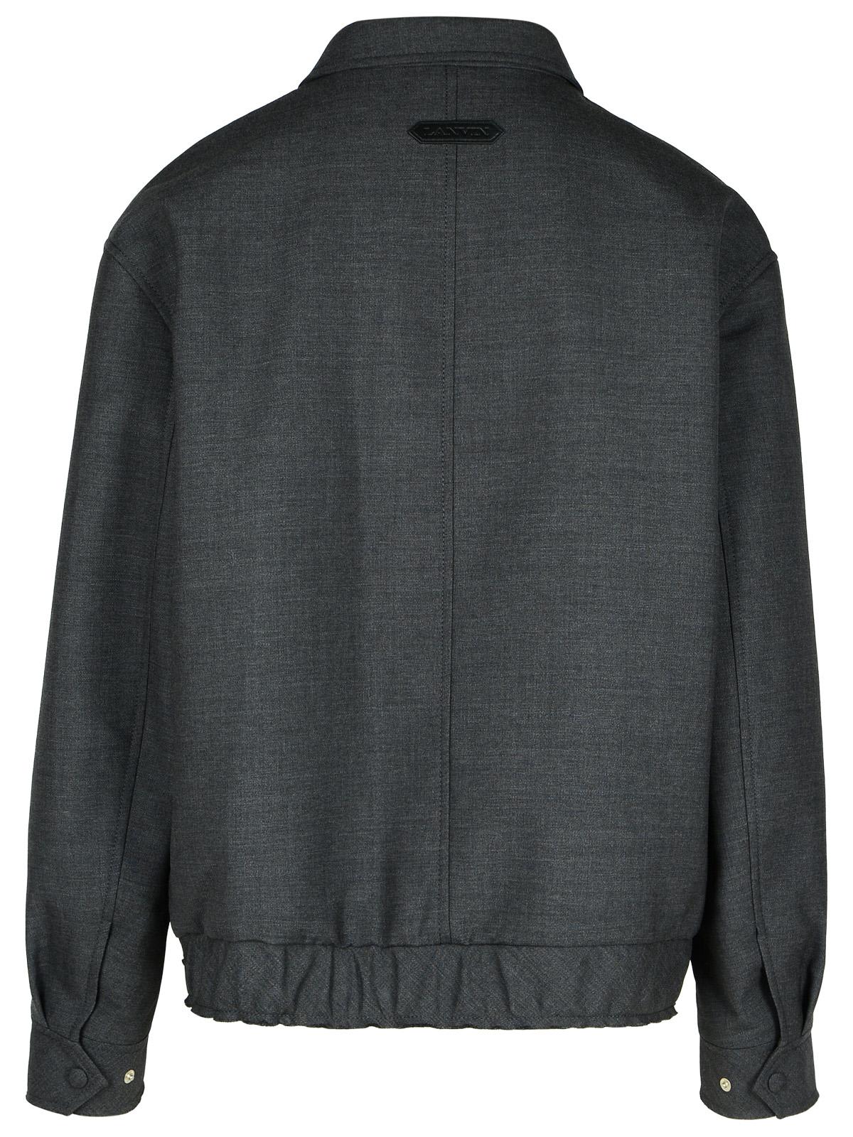 Shop Lanvin Grey Wool Jacket