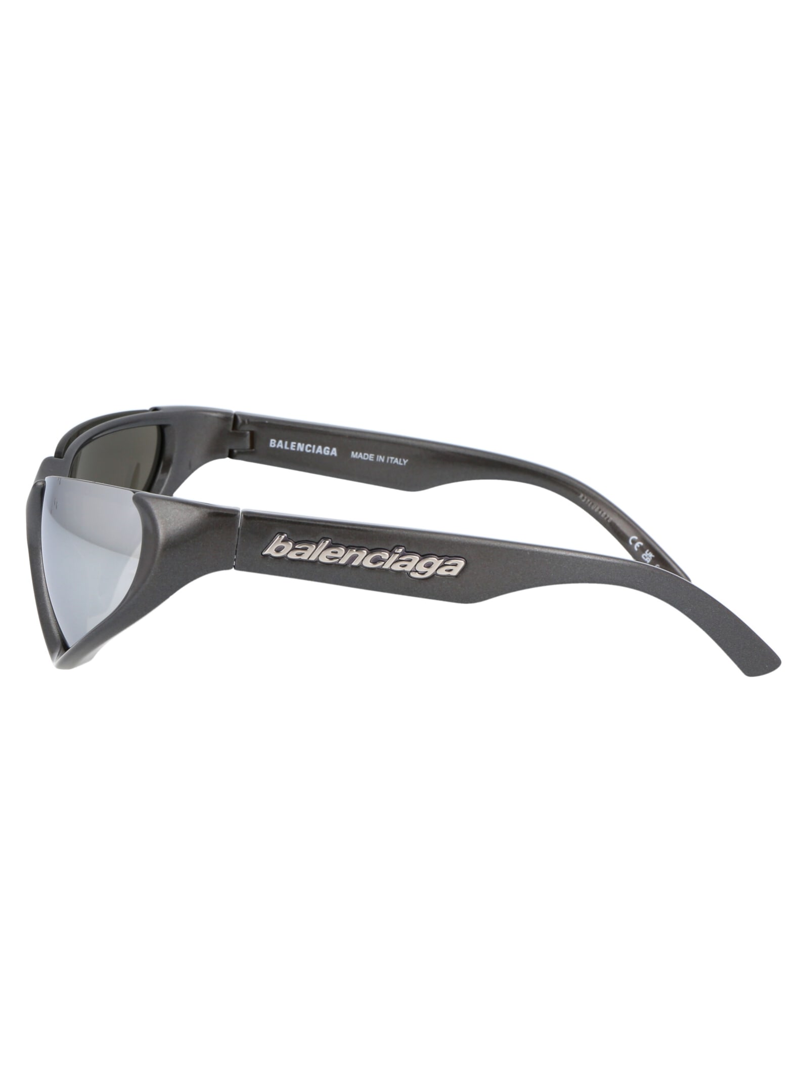 Shop Balenciaga Bb0202s Sunglasses In 002 Silver Silver Silver