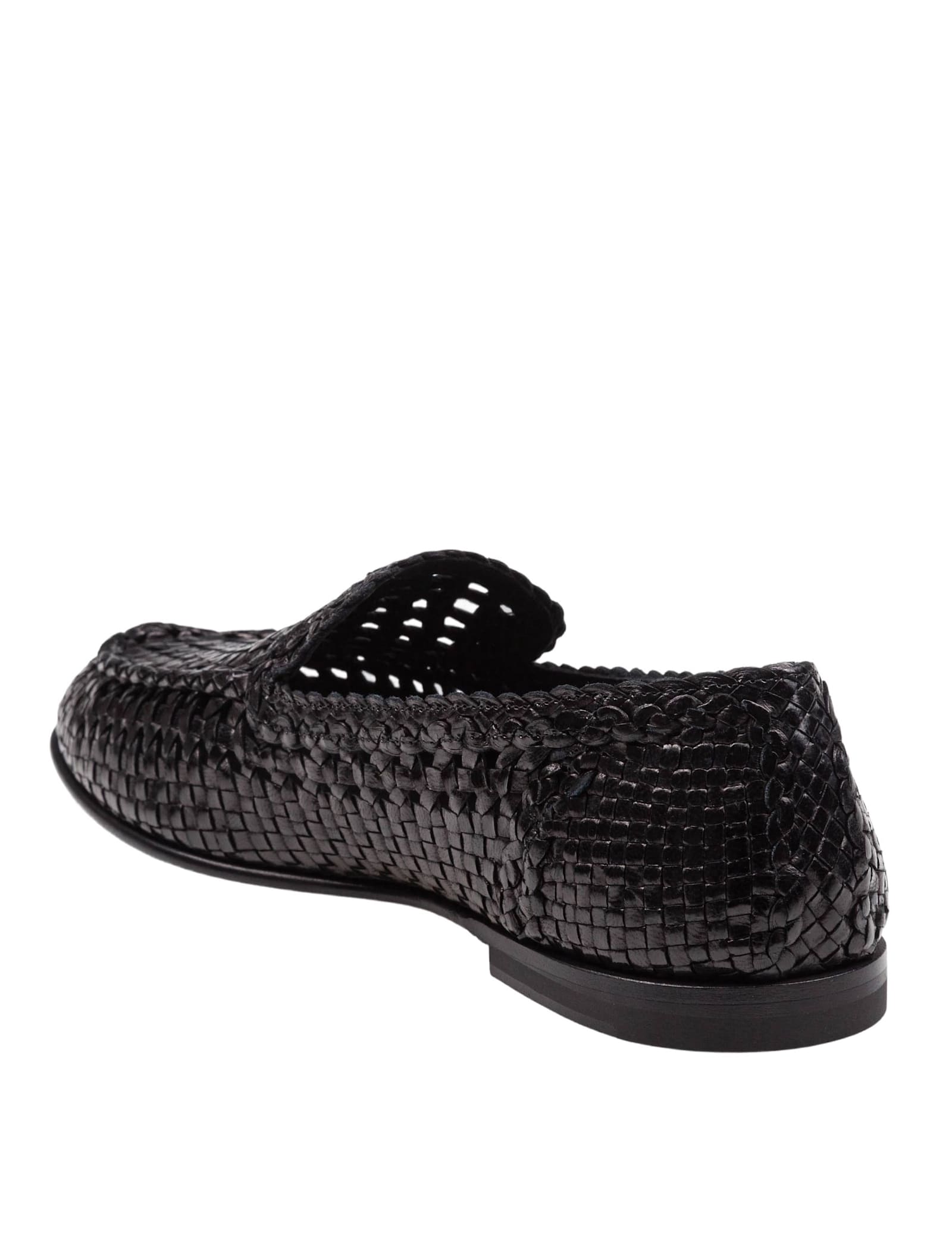 Dolce & Gabbana Slipper From The Dg Evening Line In Shiny Goatskin Woven In Black