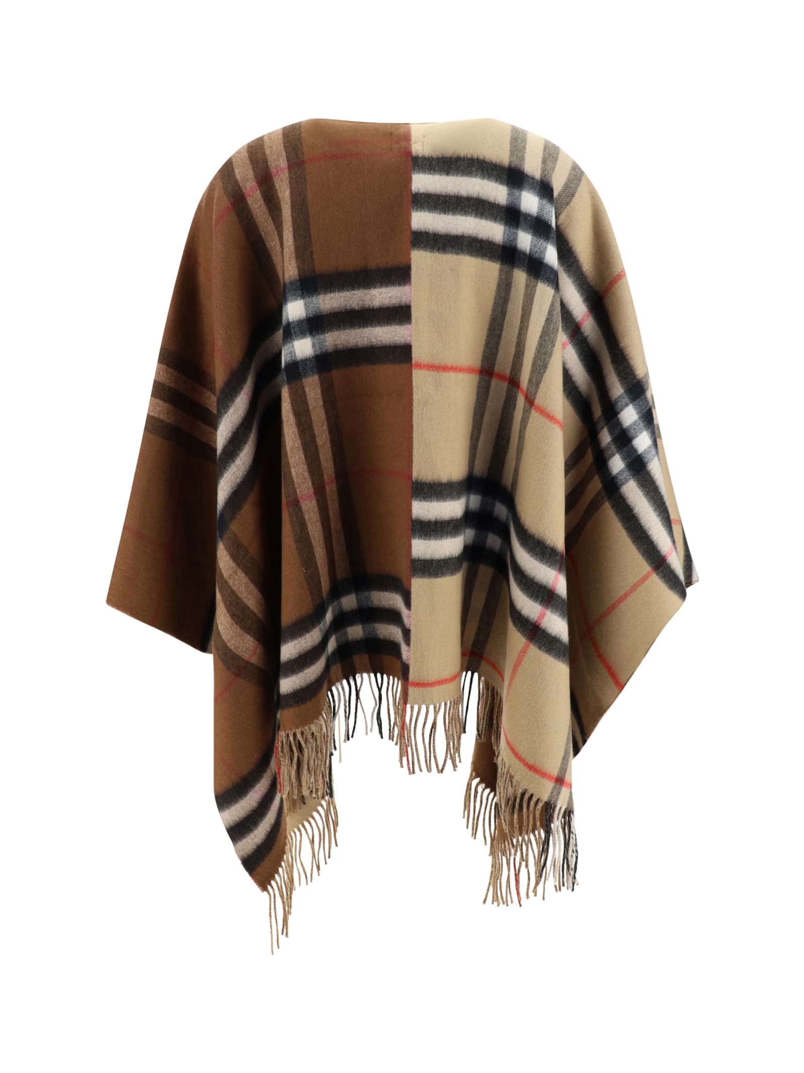Shop Burberry Cape In Brown