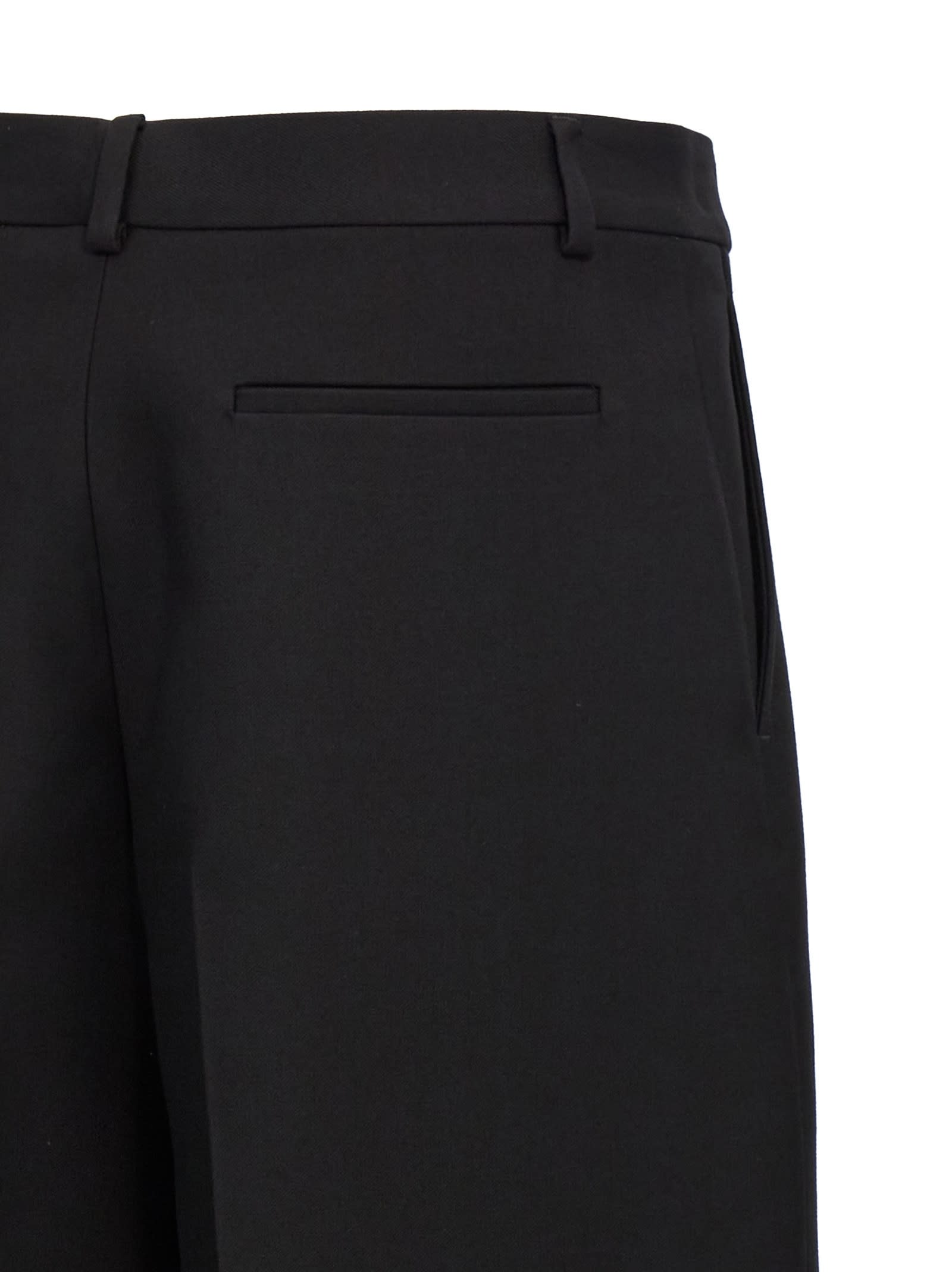 Valentino Formal Trousers With Pockets And Pleats In Nero