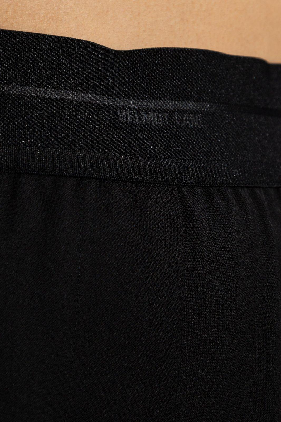 Helmut Lang Tapered Wool Twill Straight Leg Pants In Black