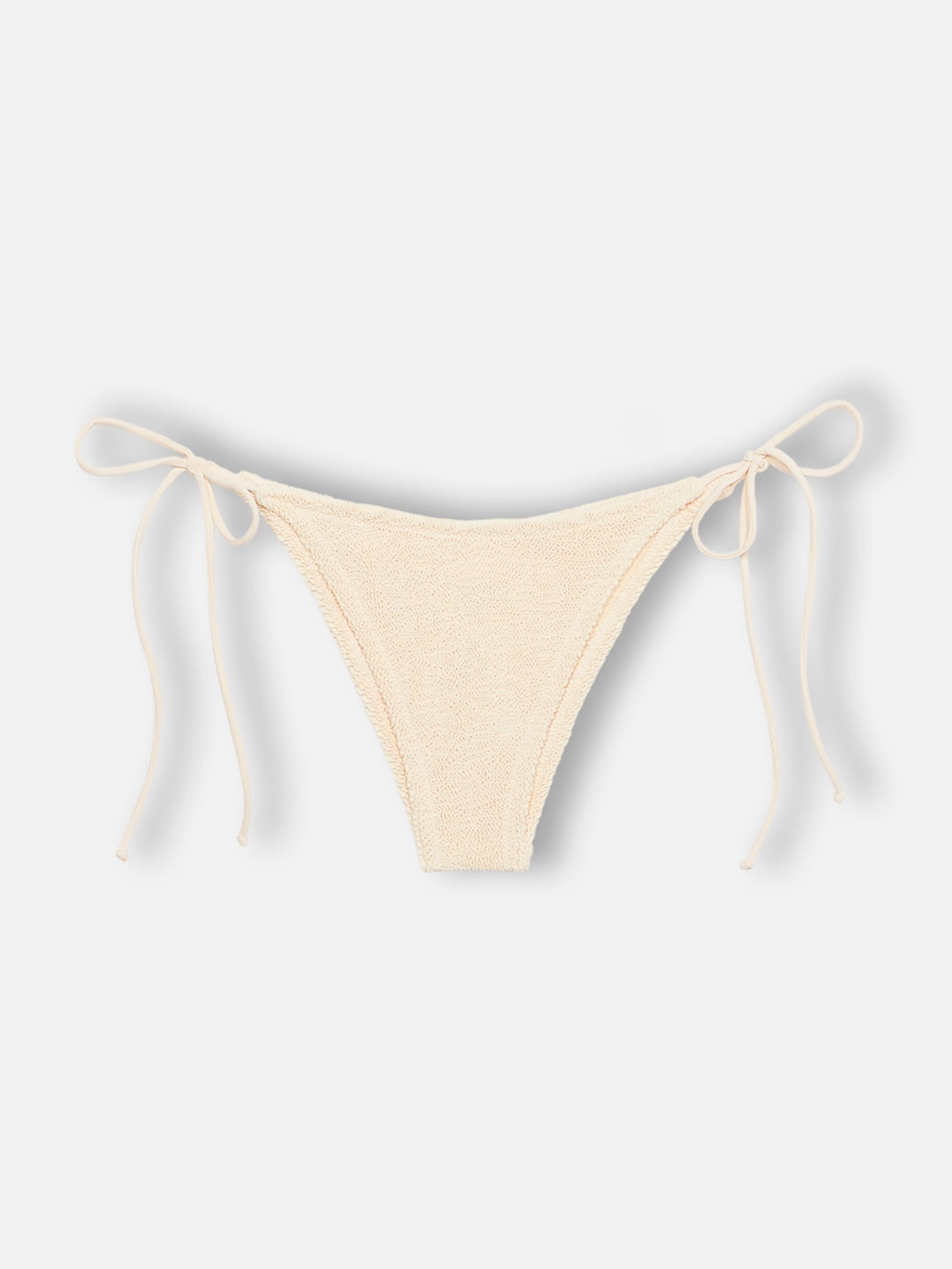 Shop Mc2 Saint Barth Woman Beige Classic Crinkle Swim Briefs Marielle In White