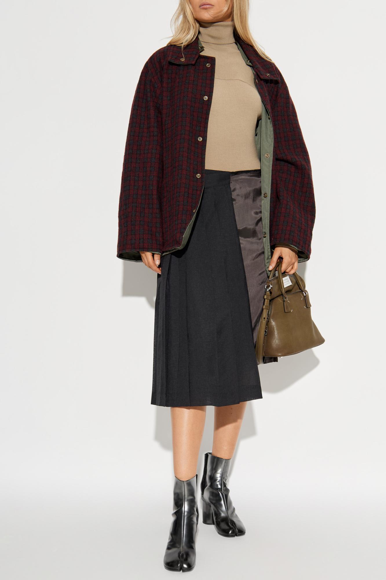 Mm6 Maison Margiela Bodysuit With Turtleneck In Nude