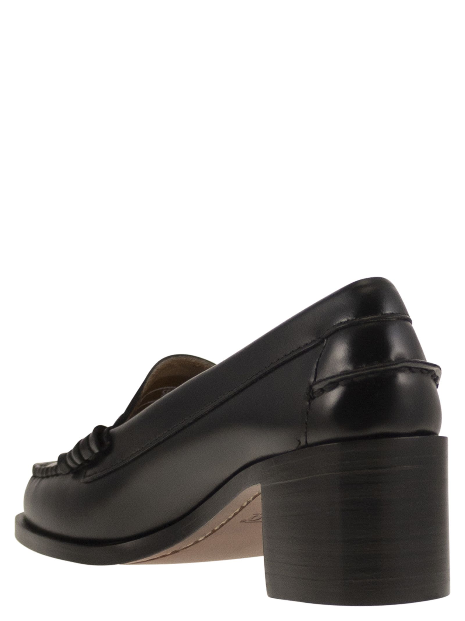 Sebago 60mm Leather Loafers In Black