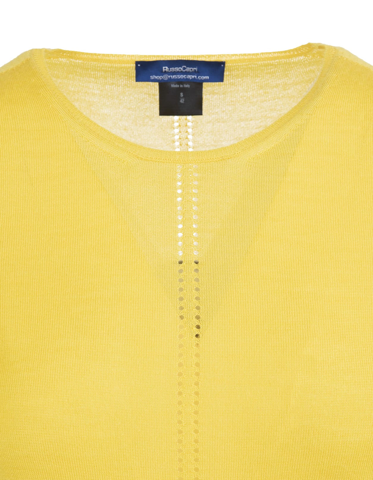FEDELI FEDELI WOOL YELLOW TOP