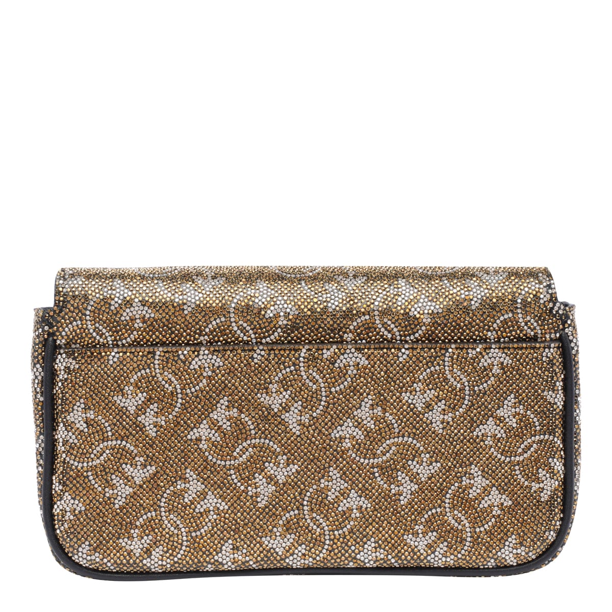 Shop Pinko Monogram Love One Pocket Crossbody Bag In Golden