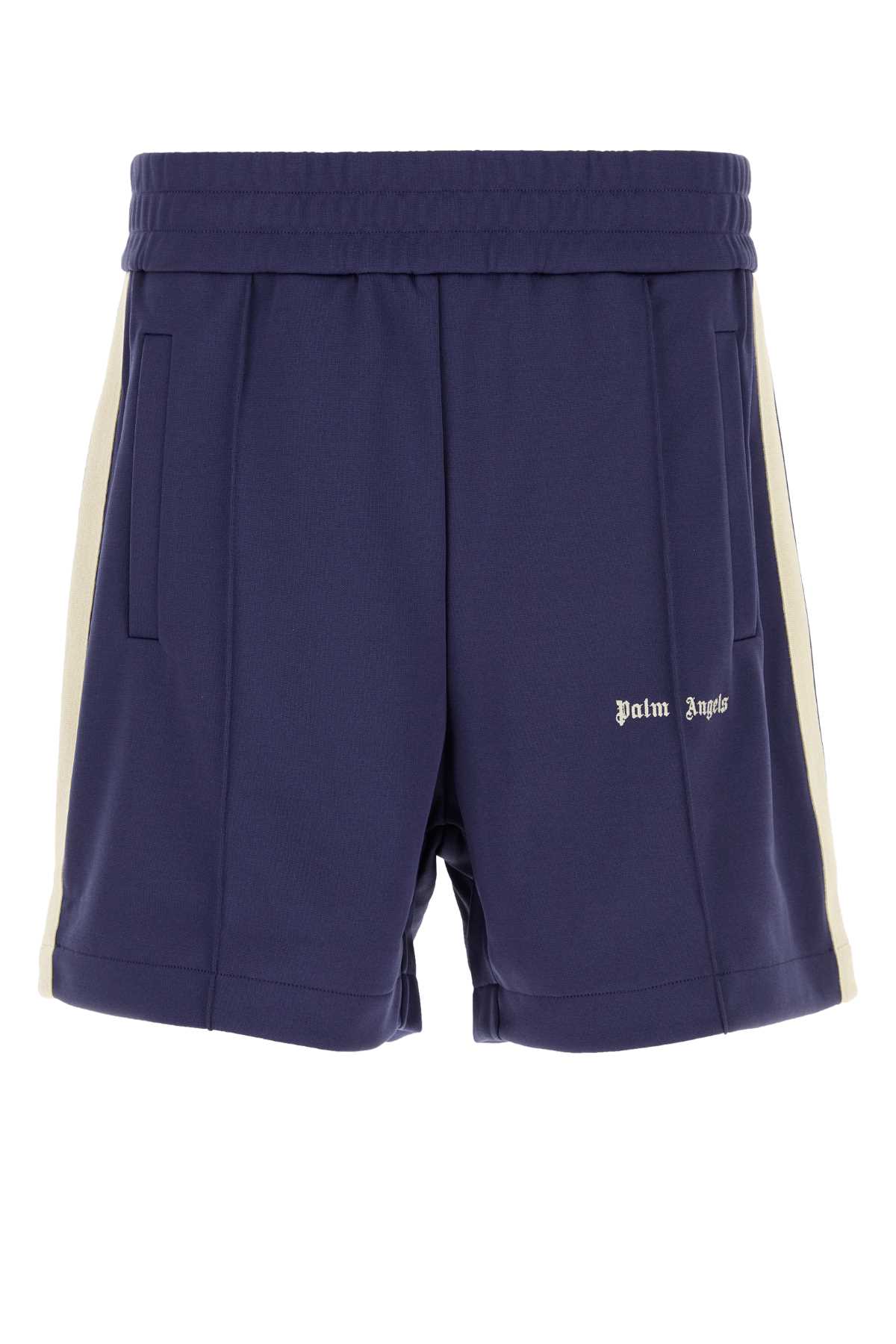 Blue Polyester Bermuda Shorts