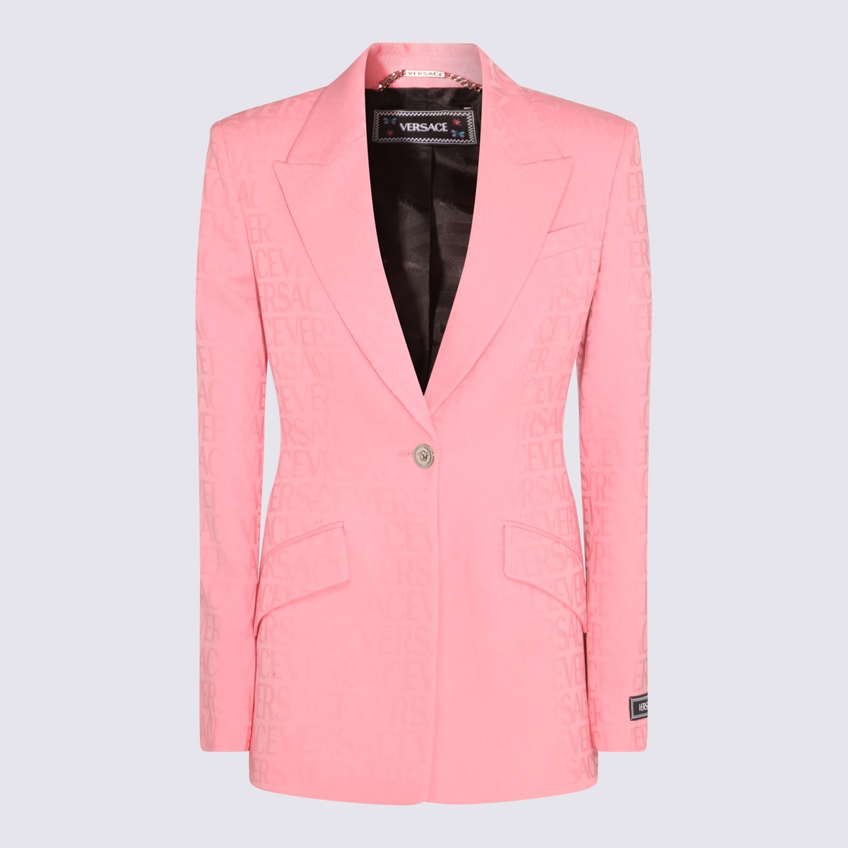 Versace Pink Virgin Wool Blazer