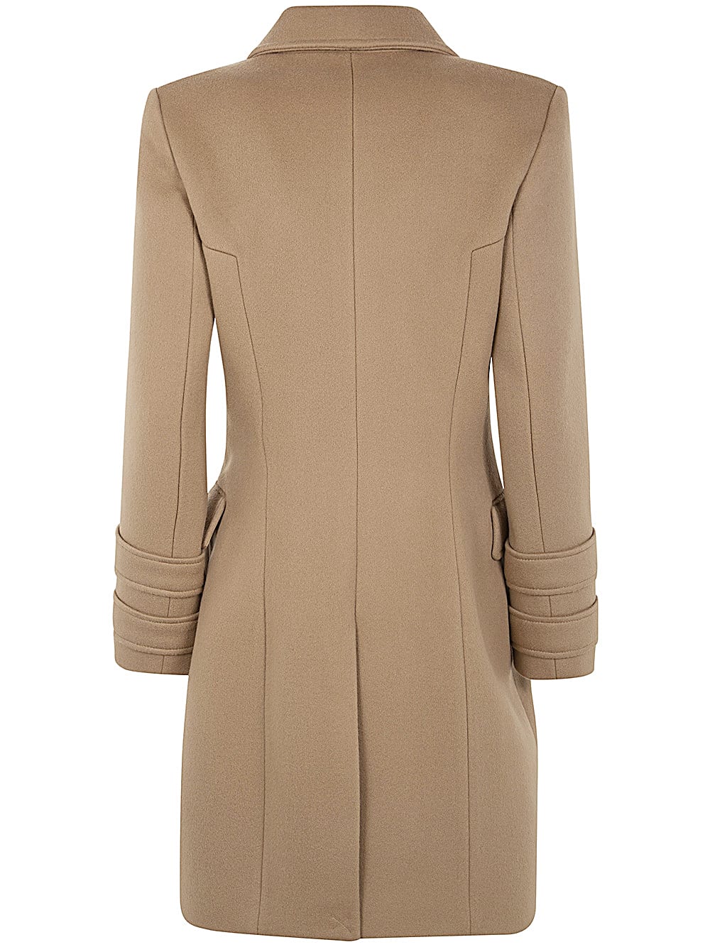 Shop Balmain Ten Button Wool And Cashmere Coat In Kc Camel