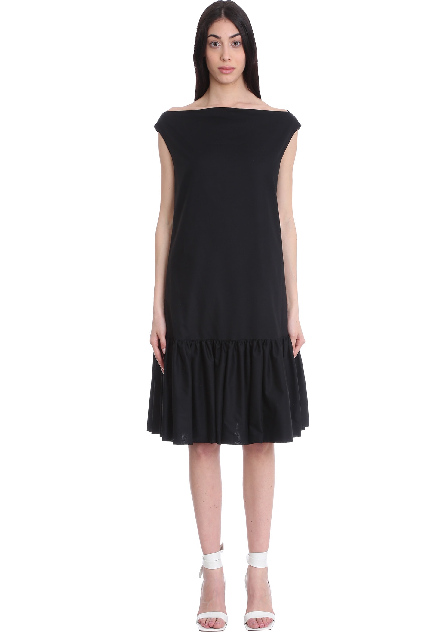 LAutre Chose Dress In Black Cotton