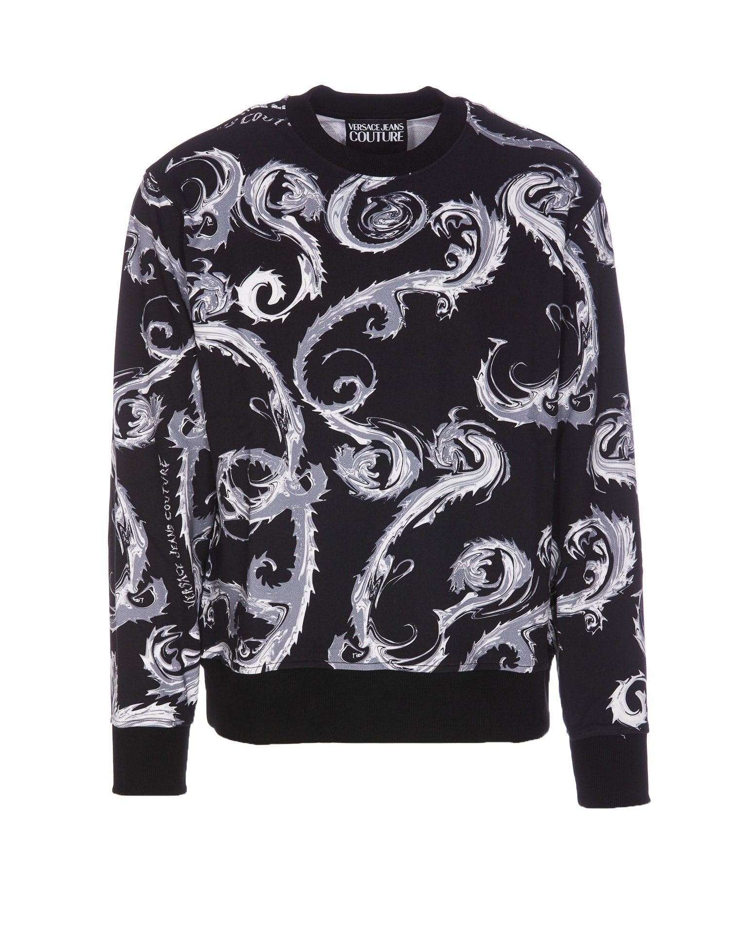 Shop Versace Jeans Couture Chromo Couture Sweatshirt In Black