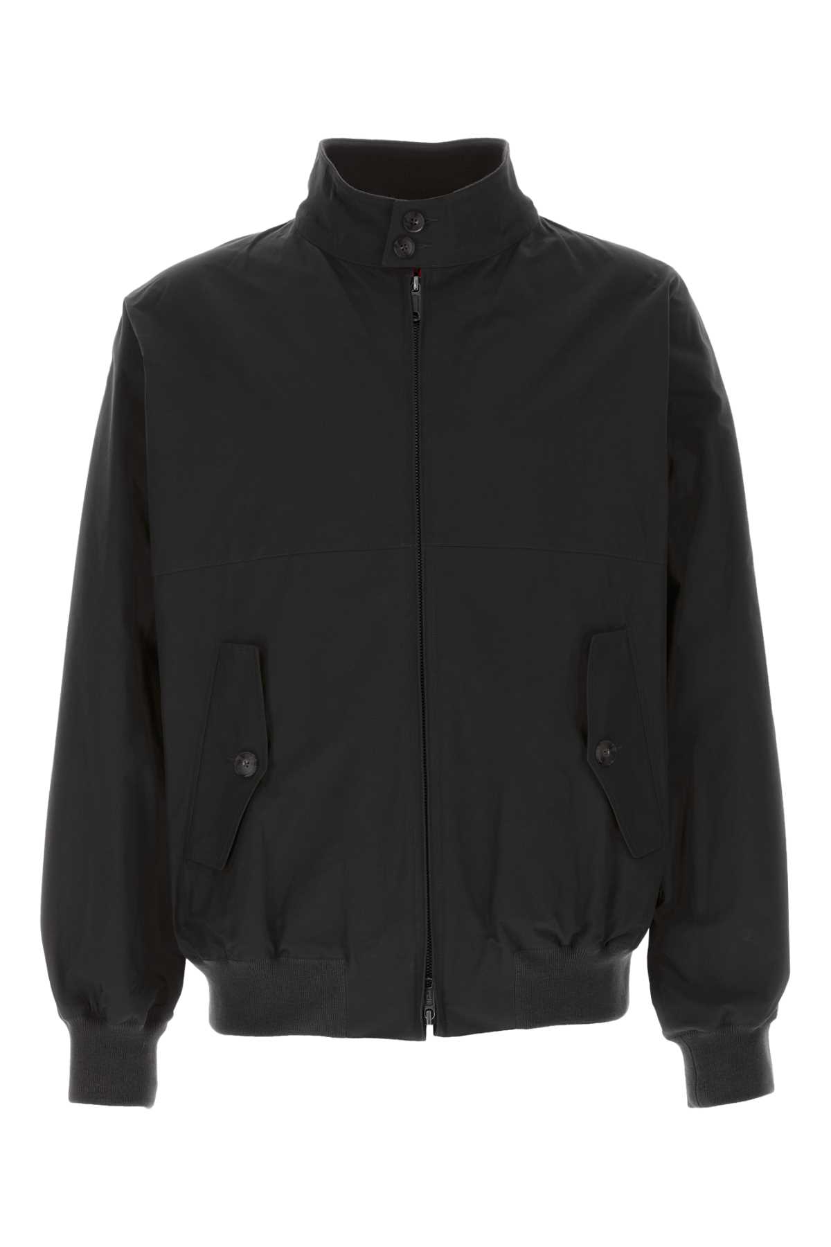 Black Polyester Blend Jacket