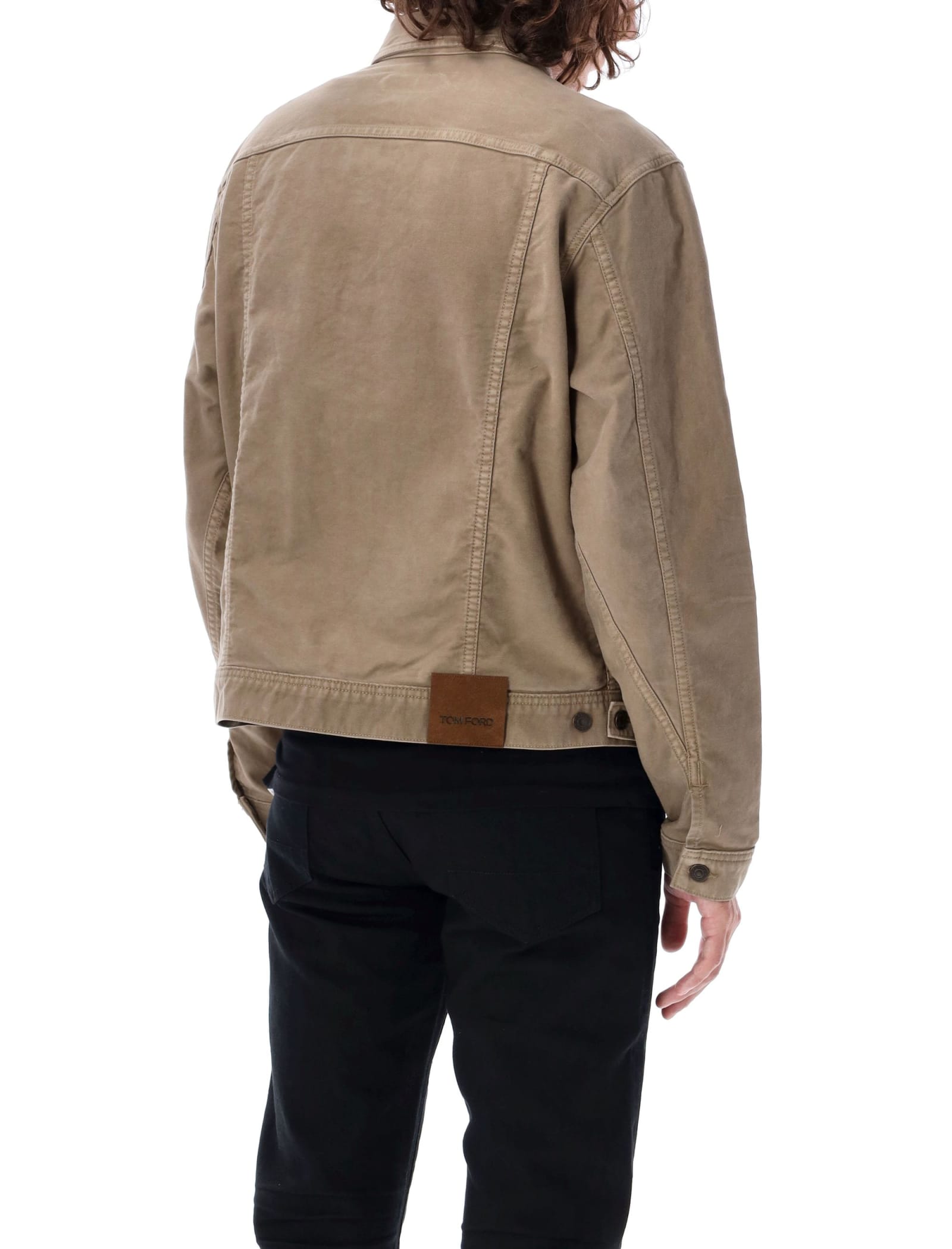 Shop Tom Ford Moleskin Icon Jacket In Nut