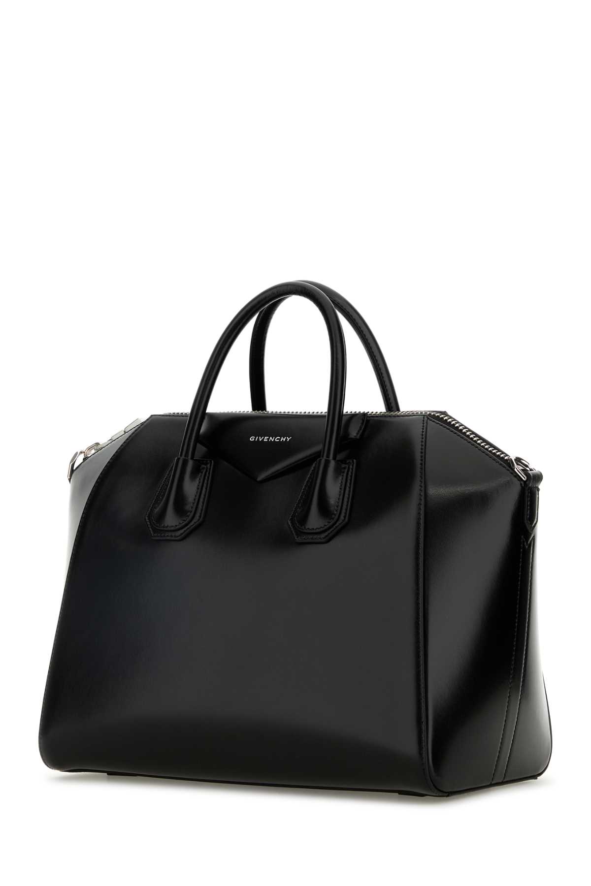 Givenchy Women Black Leather Medium Antigona Handbag In Black