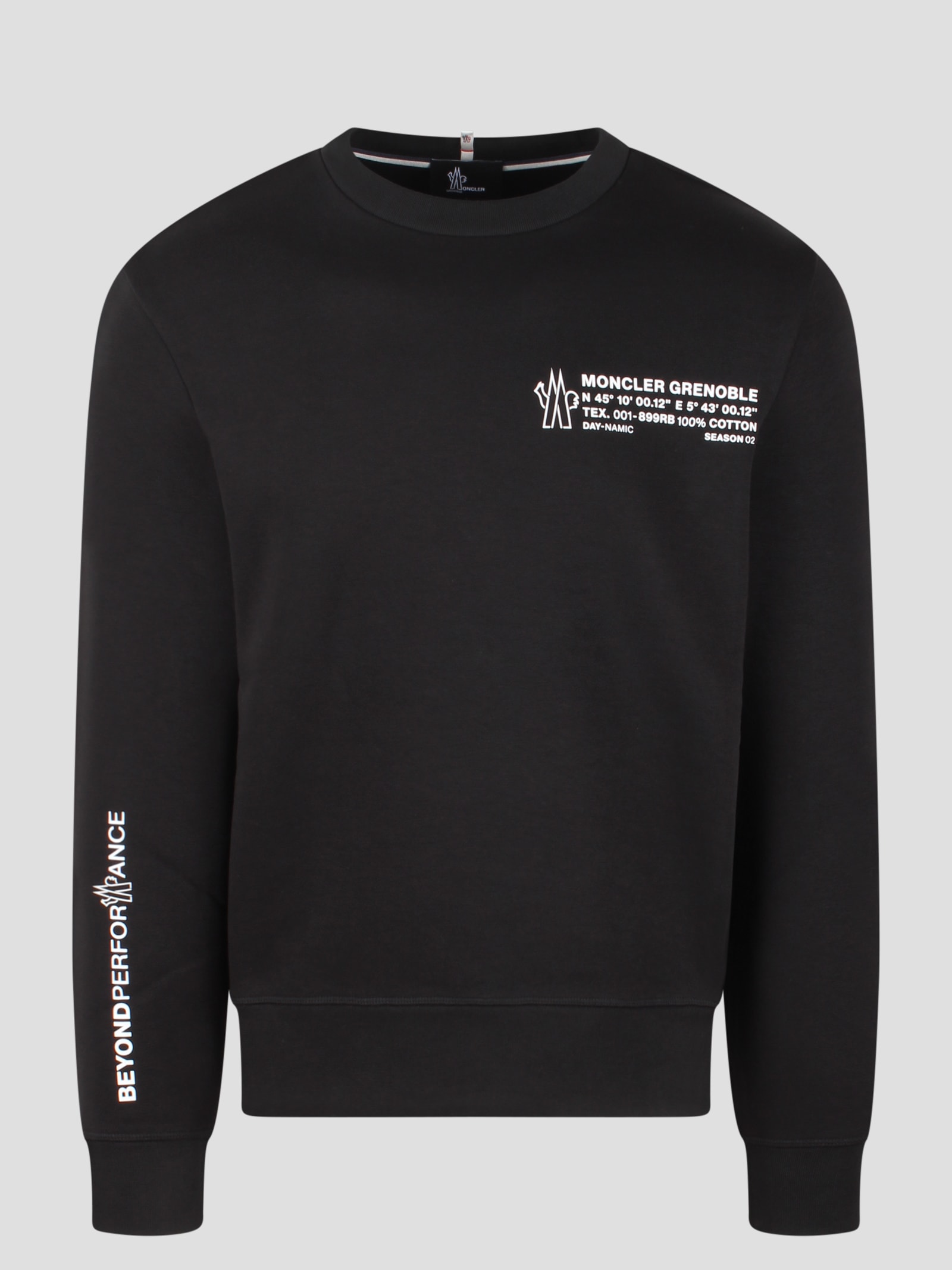 Shop Moncler Lettering Sweatshirt In Black