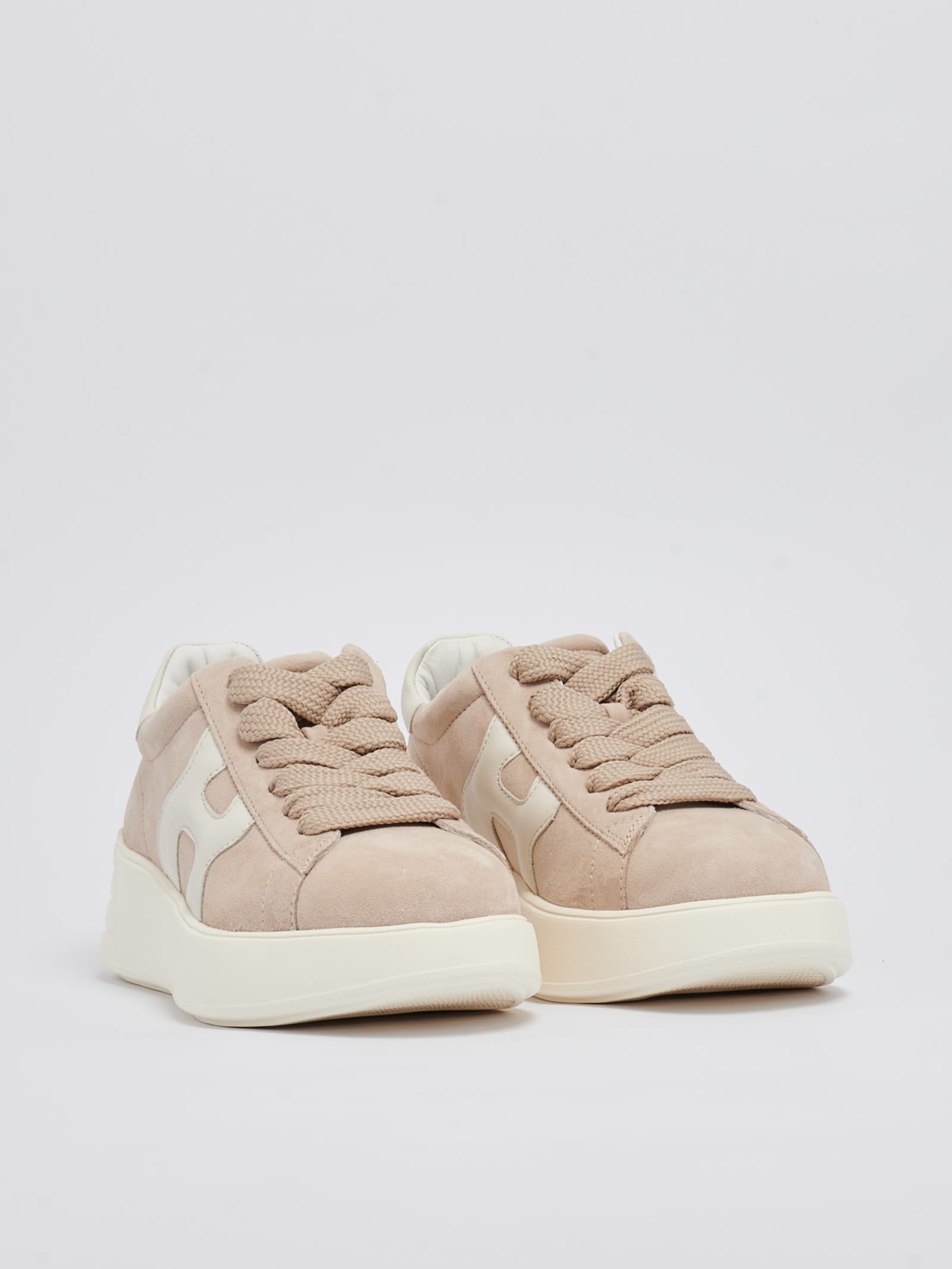Hogan Rebel Suede High-top Trainers In Sabbia
