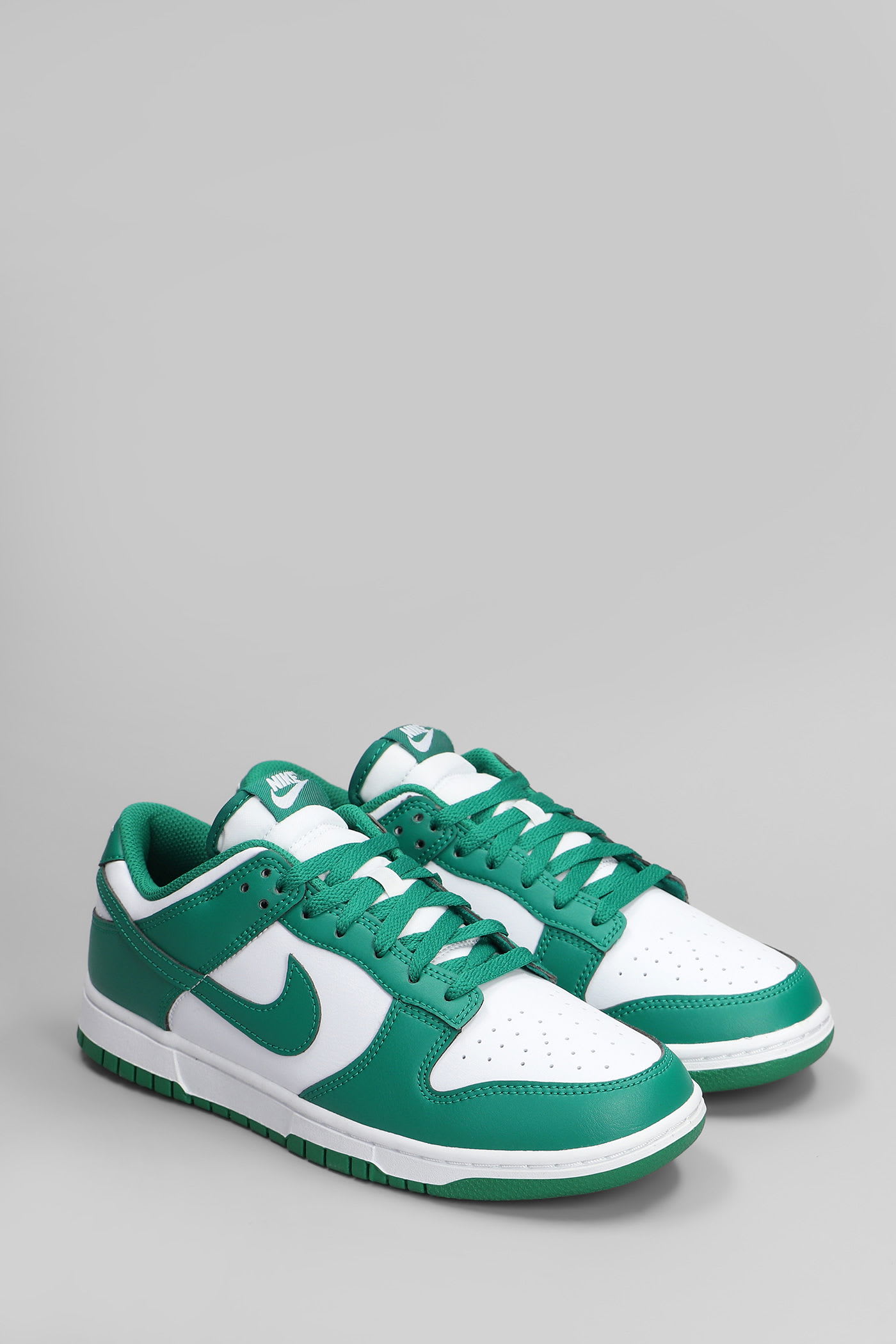 Nike Dunk Low Retro Sneakers In Green Leather In Green