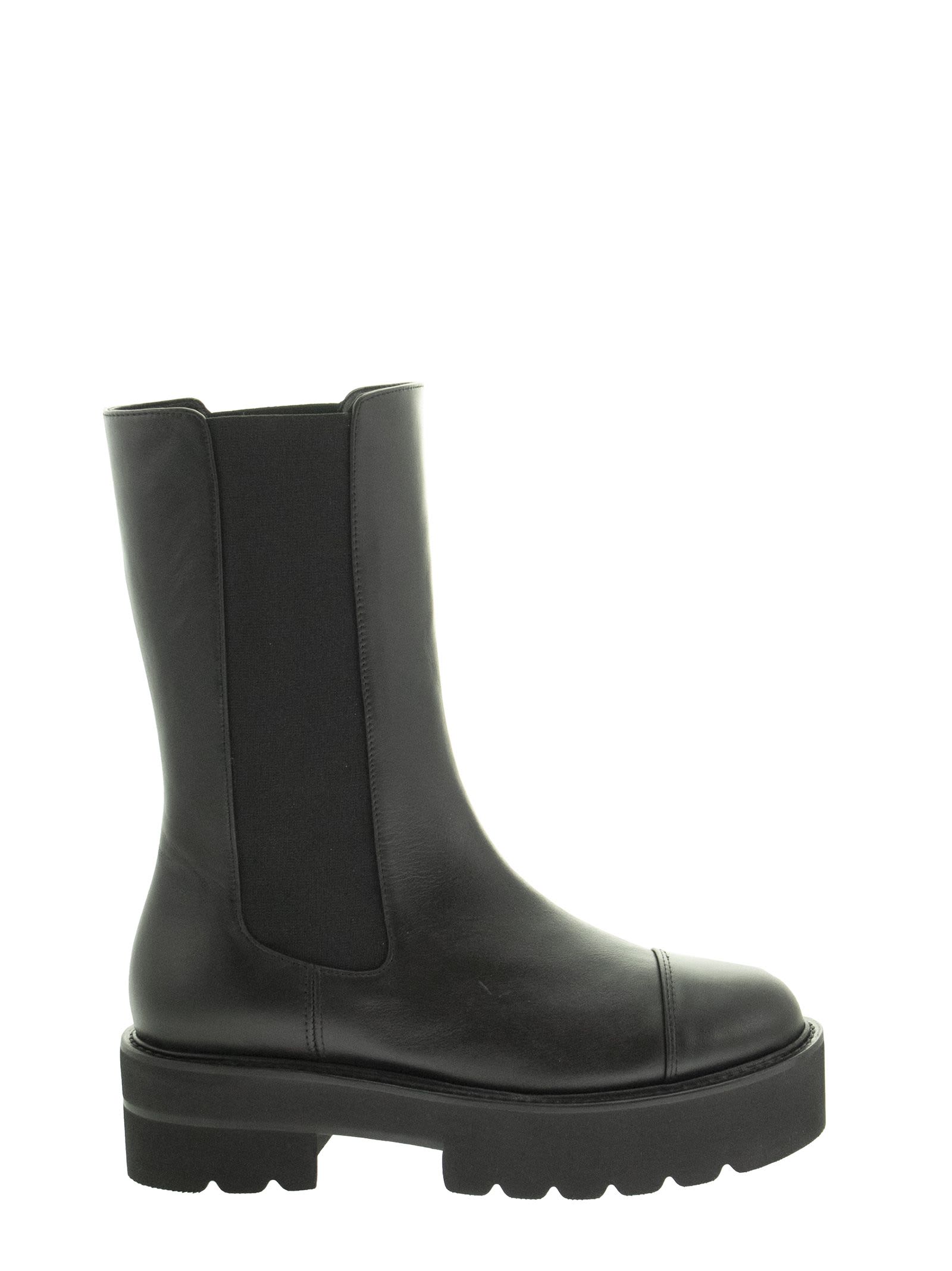 Buy Stuart Weitzman Presley Ultralift - Calf Leather Boot online, shop Stuart Weitzman shoes with free shipping