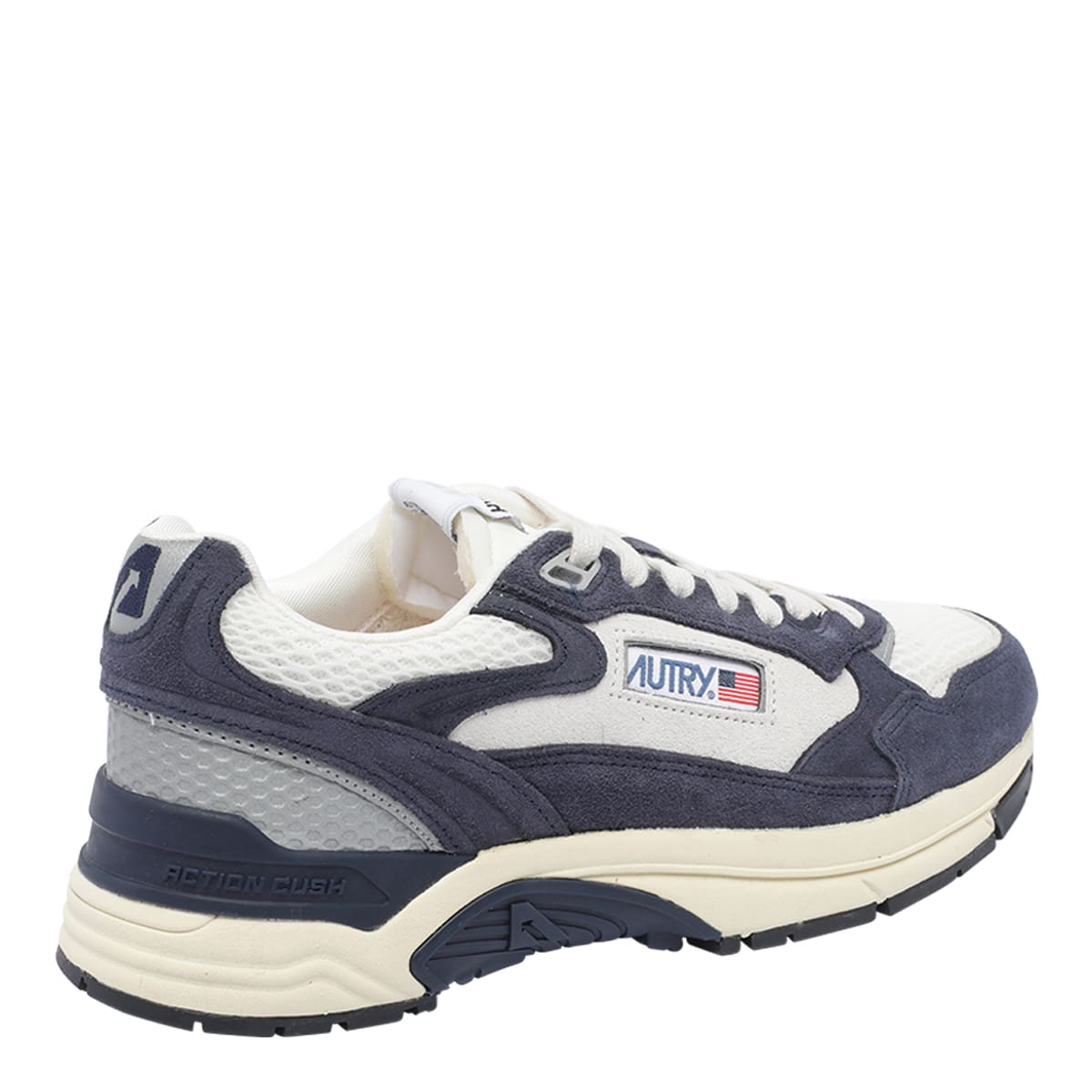Autry Hyperway Lowsuebic Mesh Spblu Silv Sneakers In Blue