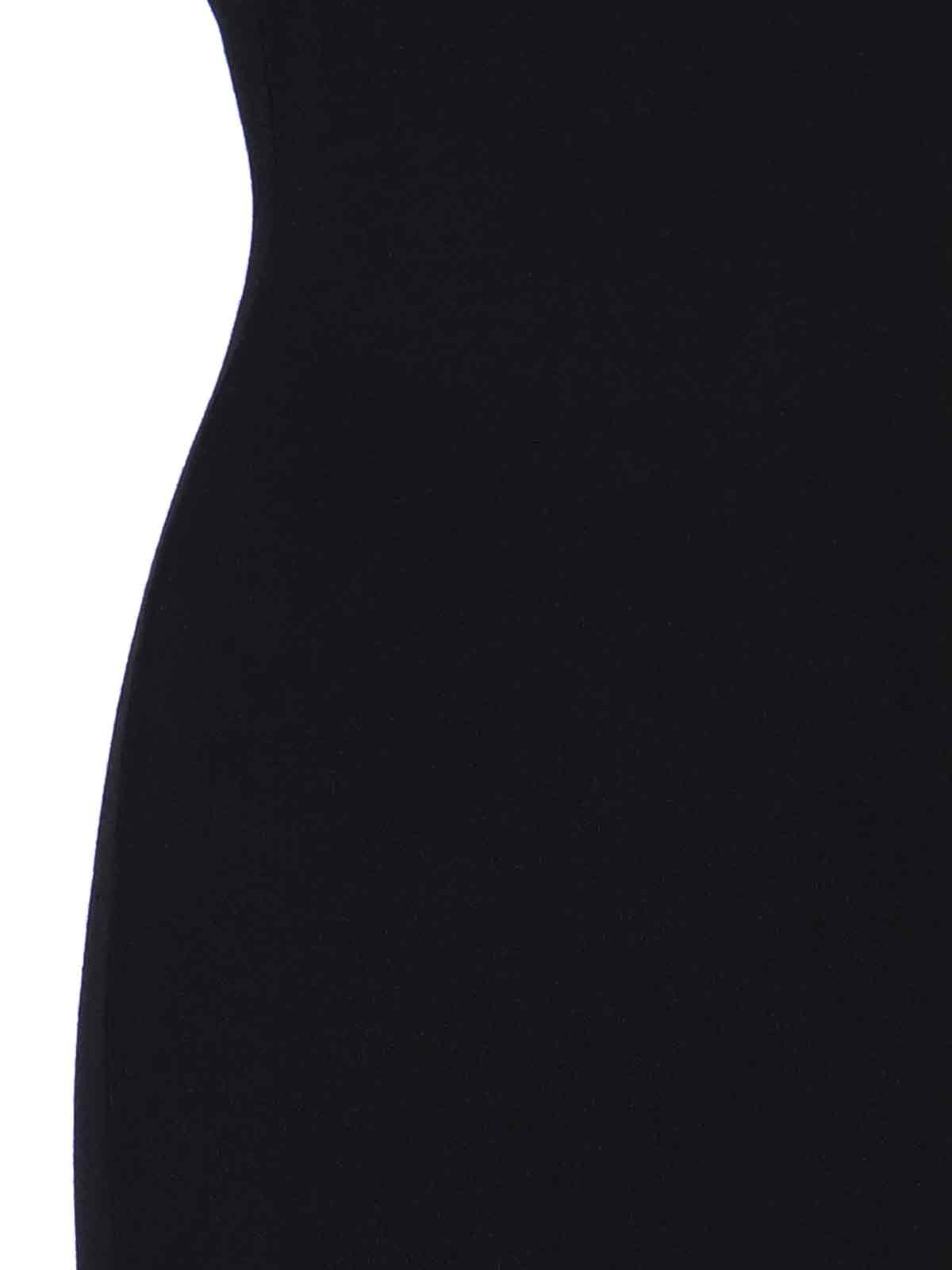 Shop Patou Dipped Midi Dress In Black