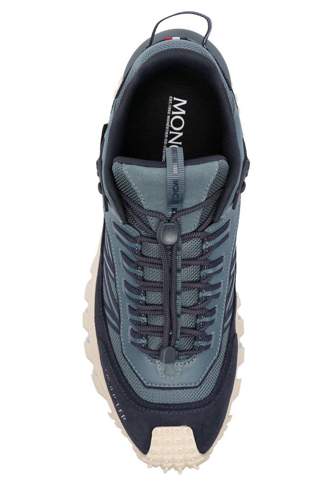 Shop Moncler Trailgrip Lace-up Sneakers In Blue