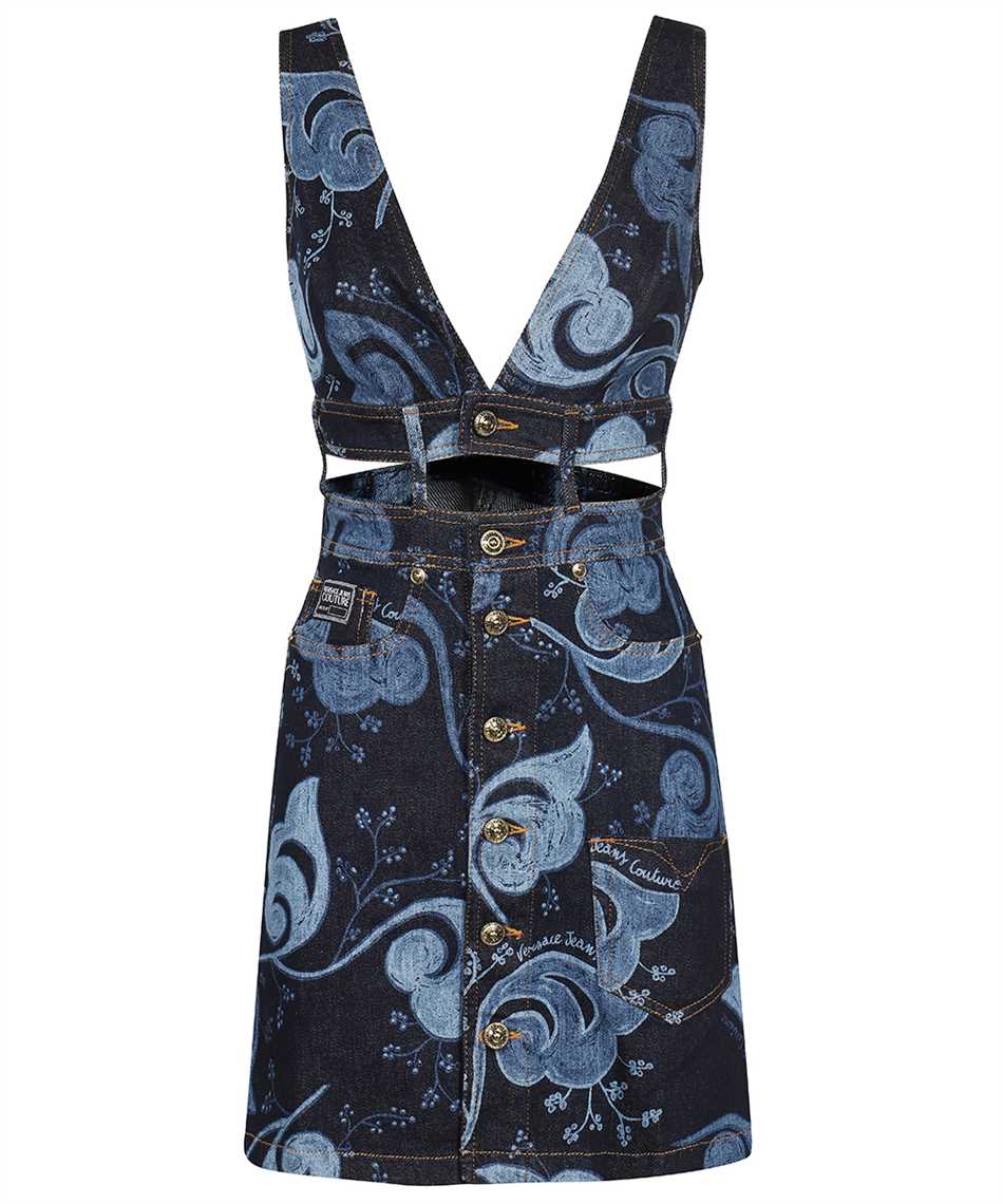 Versace Jeans Couture Denim Dress In Multi