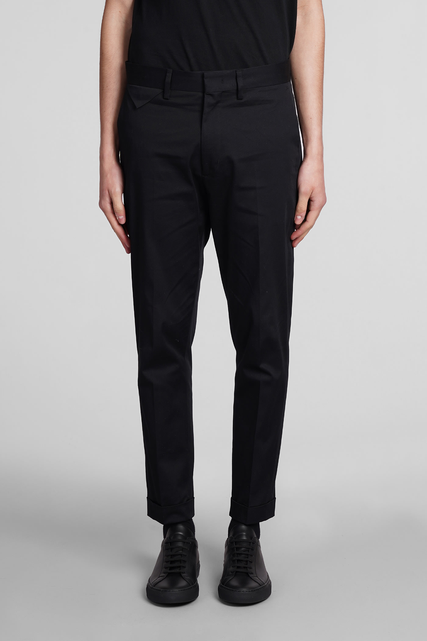 Shop Low Brand Cooper T1.7 Pants In Black Cotton
