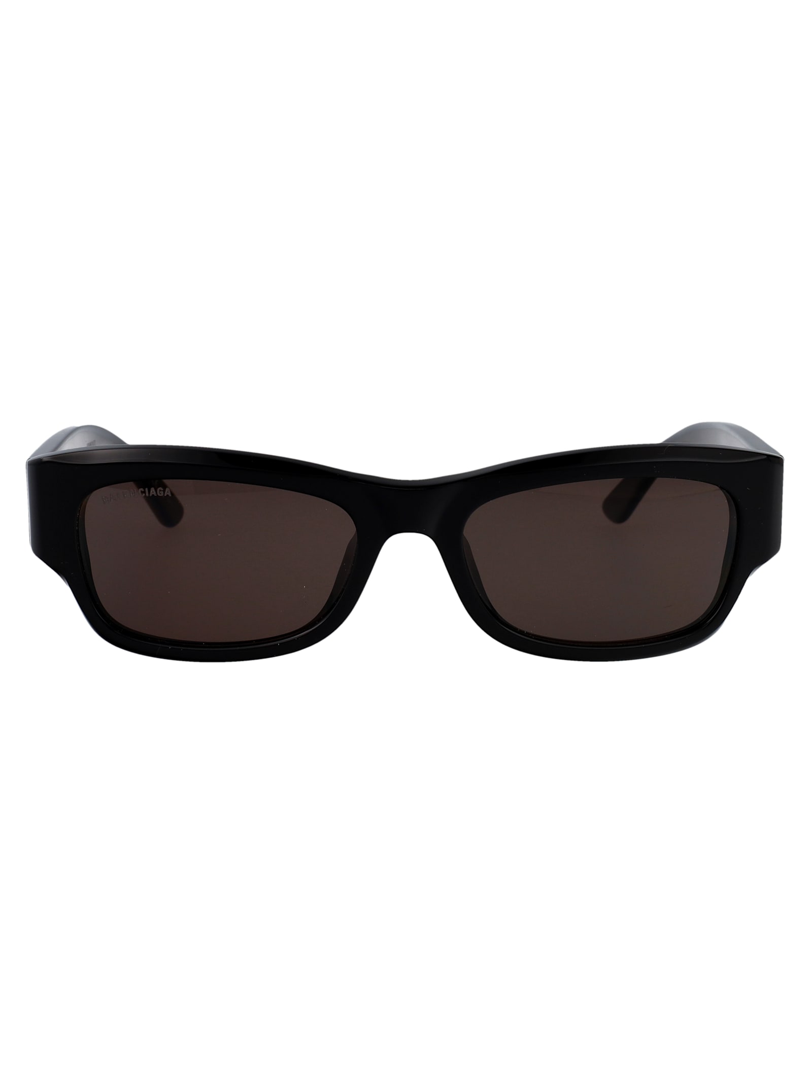 Balenciaga Grey-grey-grey Recycled Acetate Sunglasses In Black