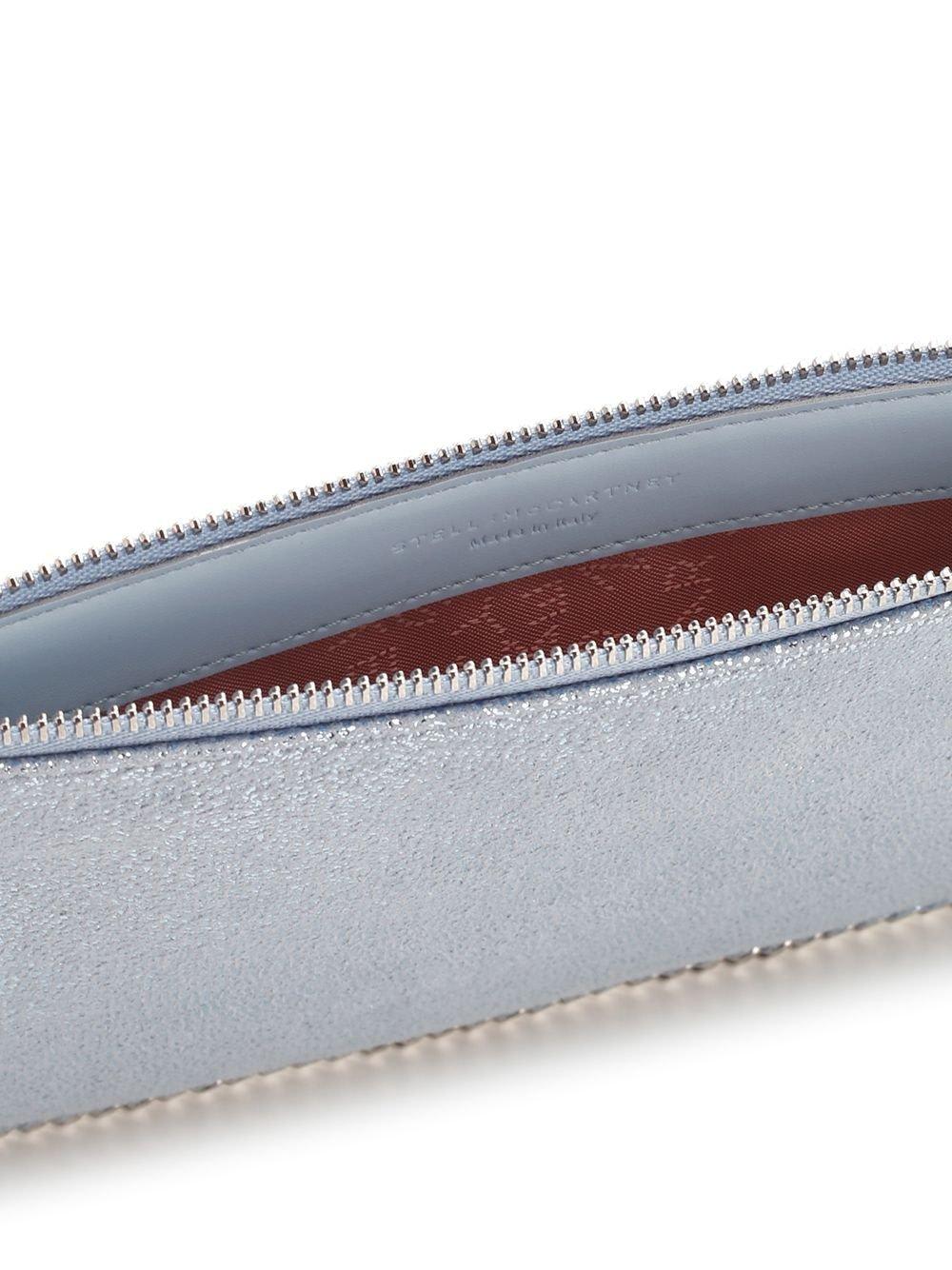 Stella Mccartney Falabella Zipped Clutch Bag In Blue
