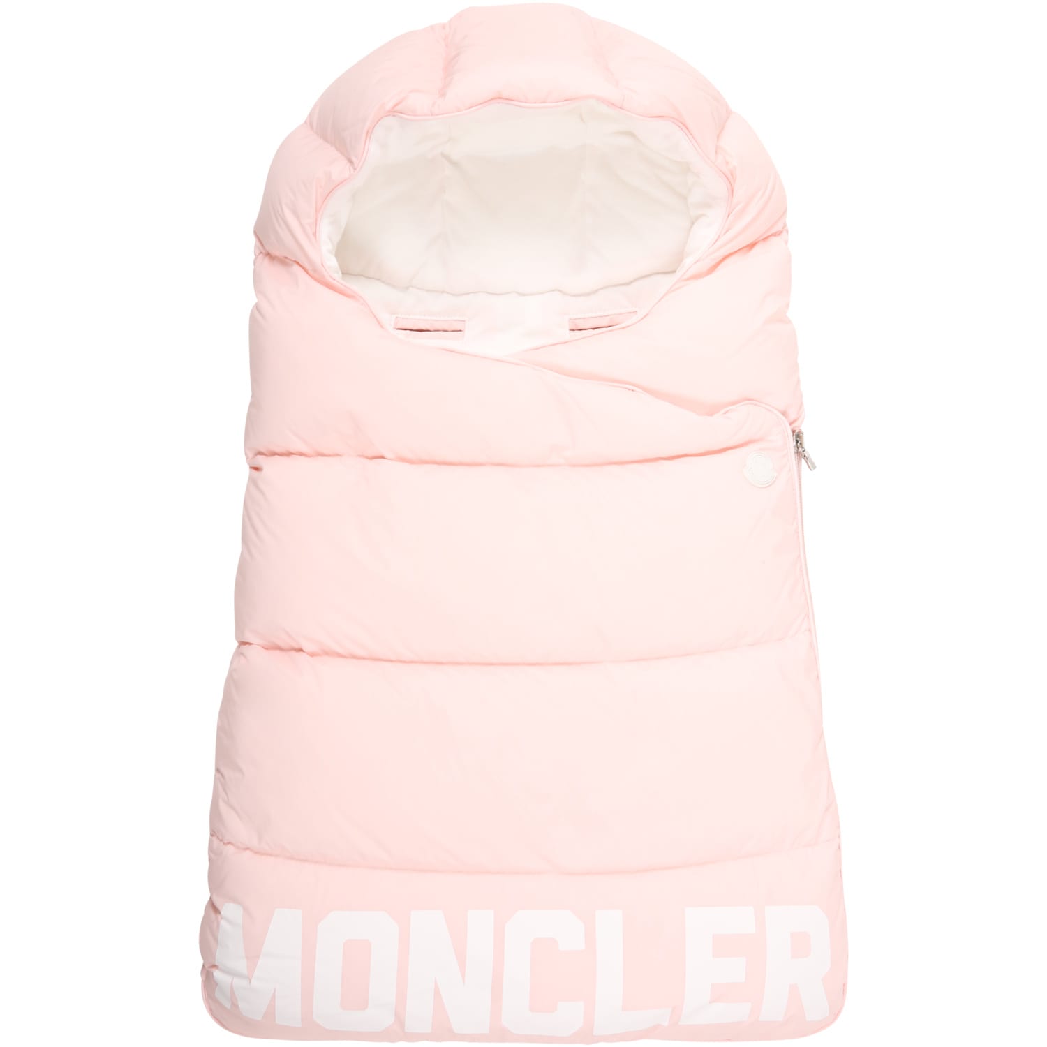 Moncler Pink Sleeping-bag For Baby Girl With Logo