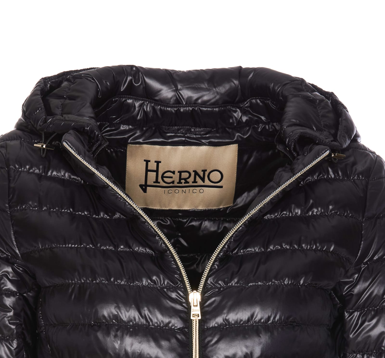 Shop Herno Light Down Jacket In Black