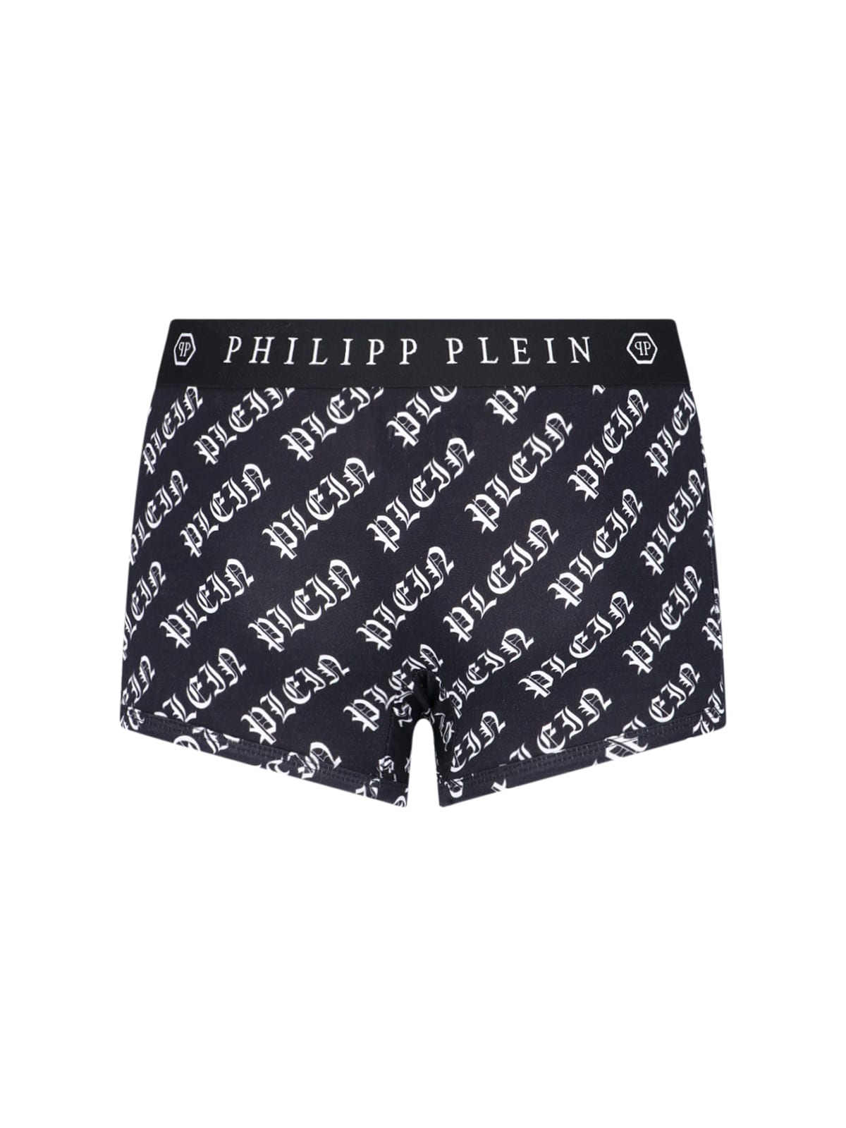 Shop Philipp Plein Logo Boxer Shorts In Black