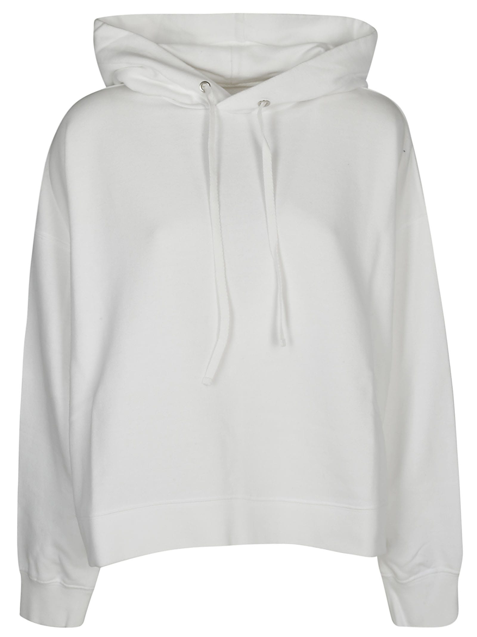 Maison Margiela White Aides France Edition Charity Hoodie In Optic White And Black Print