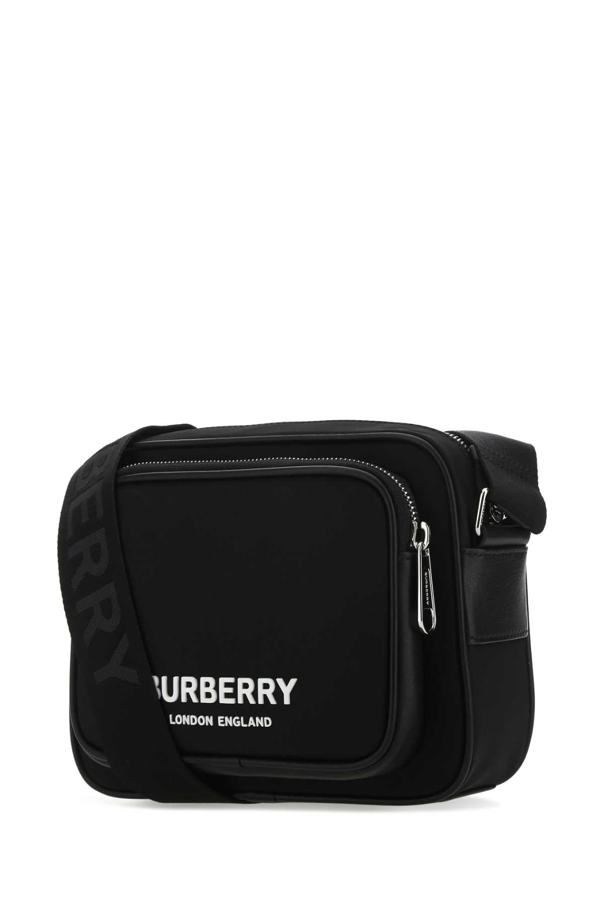 Shop Burberry Black Econyl Crossbody Bag In A1189