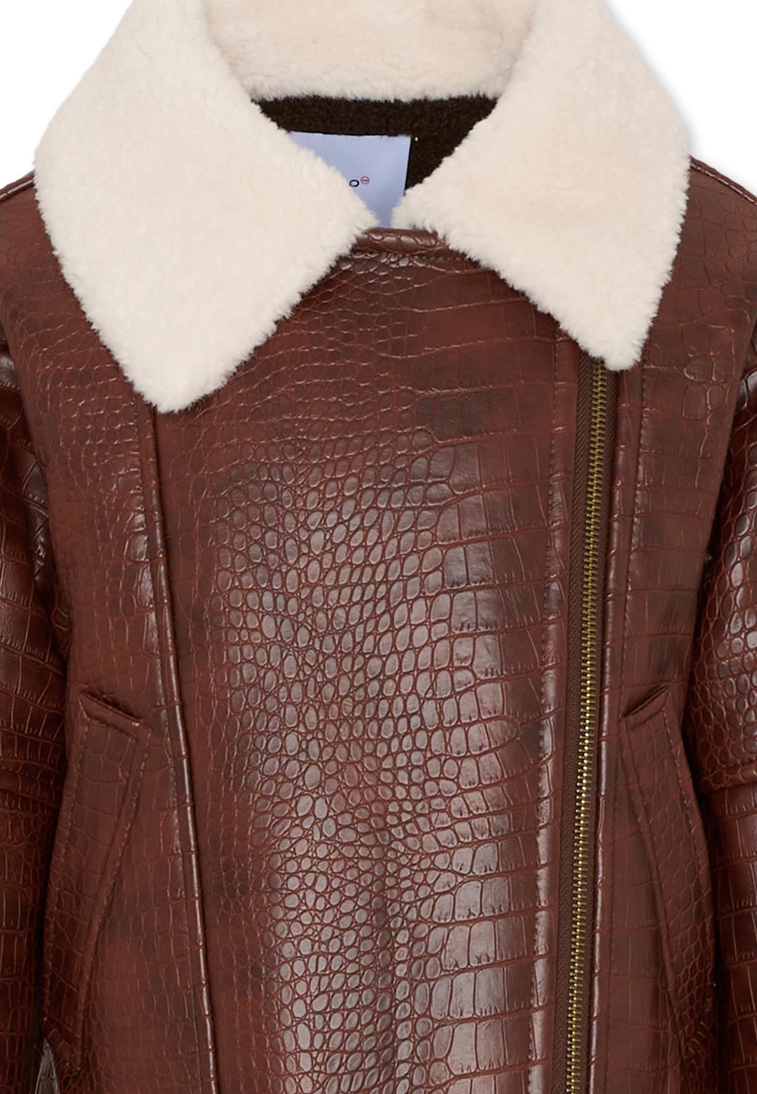 Pinko Brown Jacket For Girl In Brown