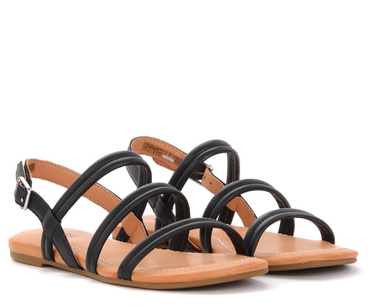 Shop Ugg Mytis Black Sandals In Nero