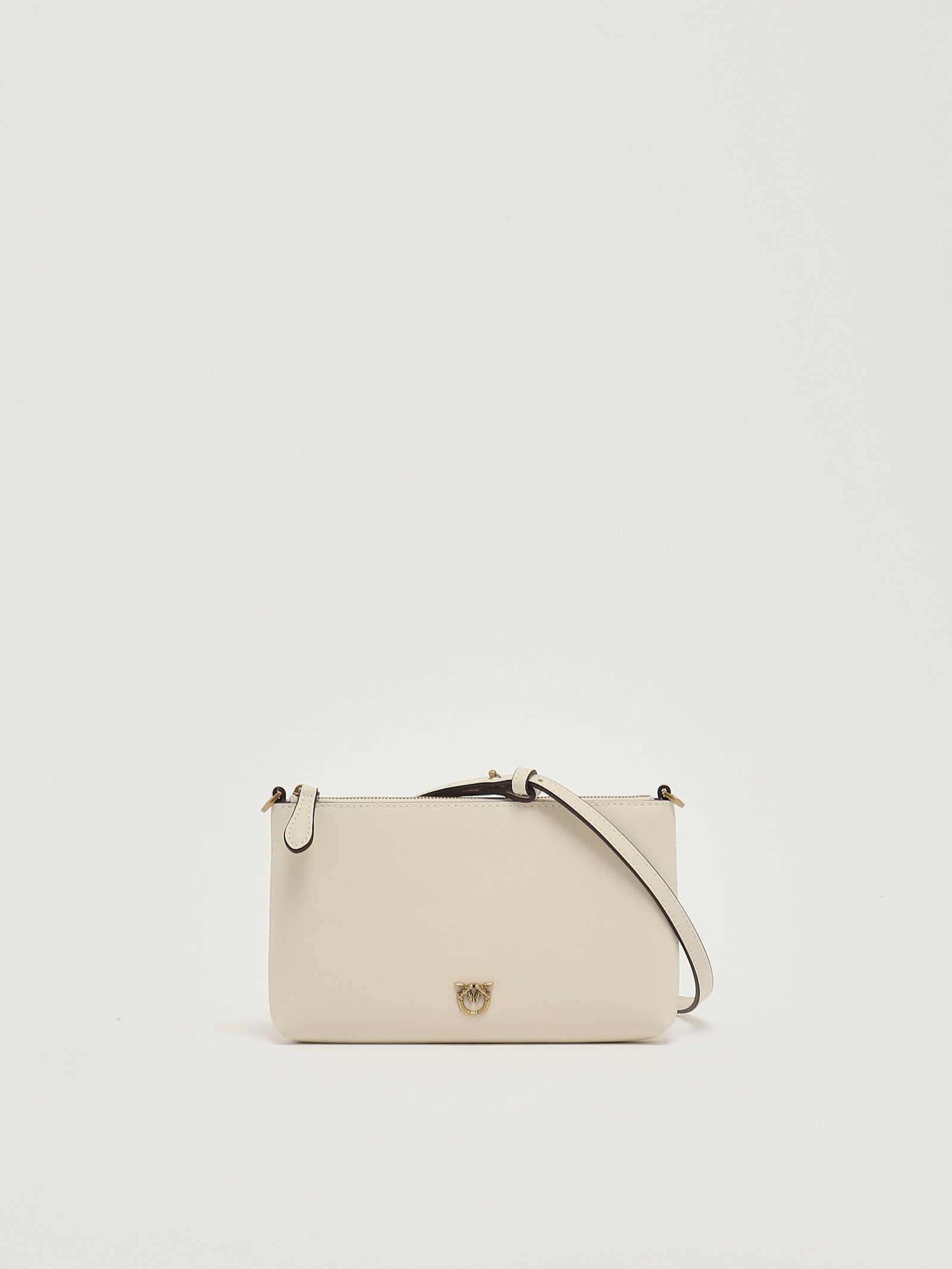 Pinko Flat Horizontal Mini Clutch In White