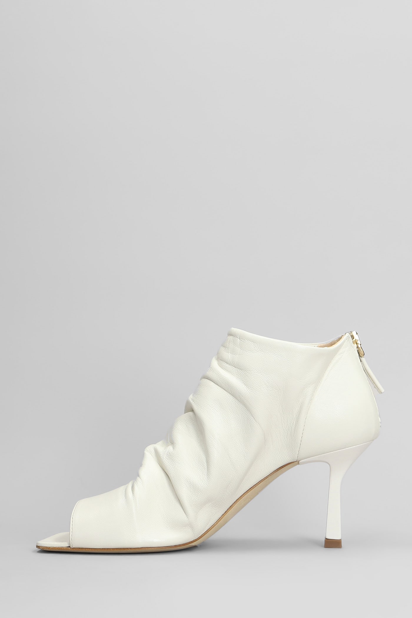 The Seller High Heels Ankle Boots In White Leather