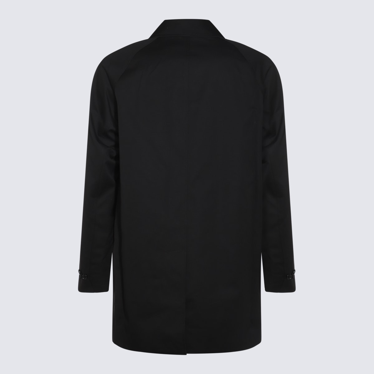 Shop Burberry Black Cotton Coat