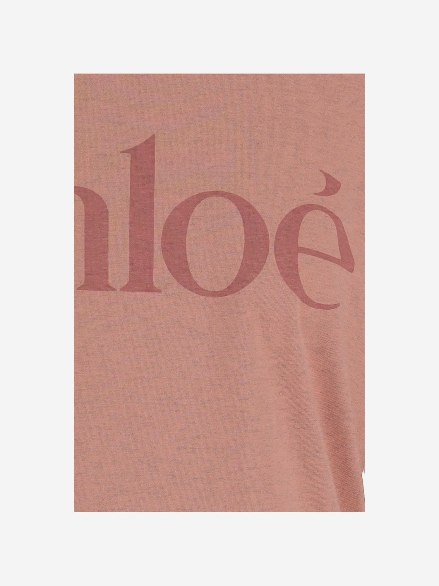 Chloé Pink Cotton T-shirt With Logo