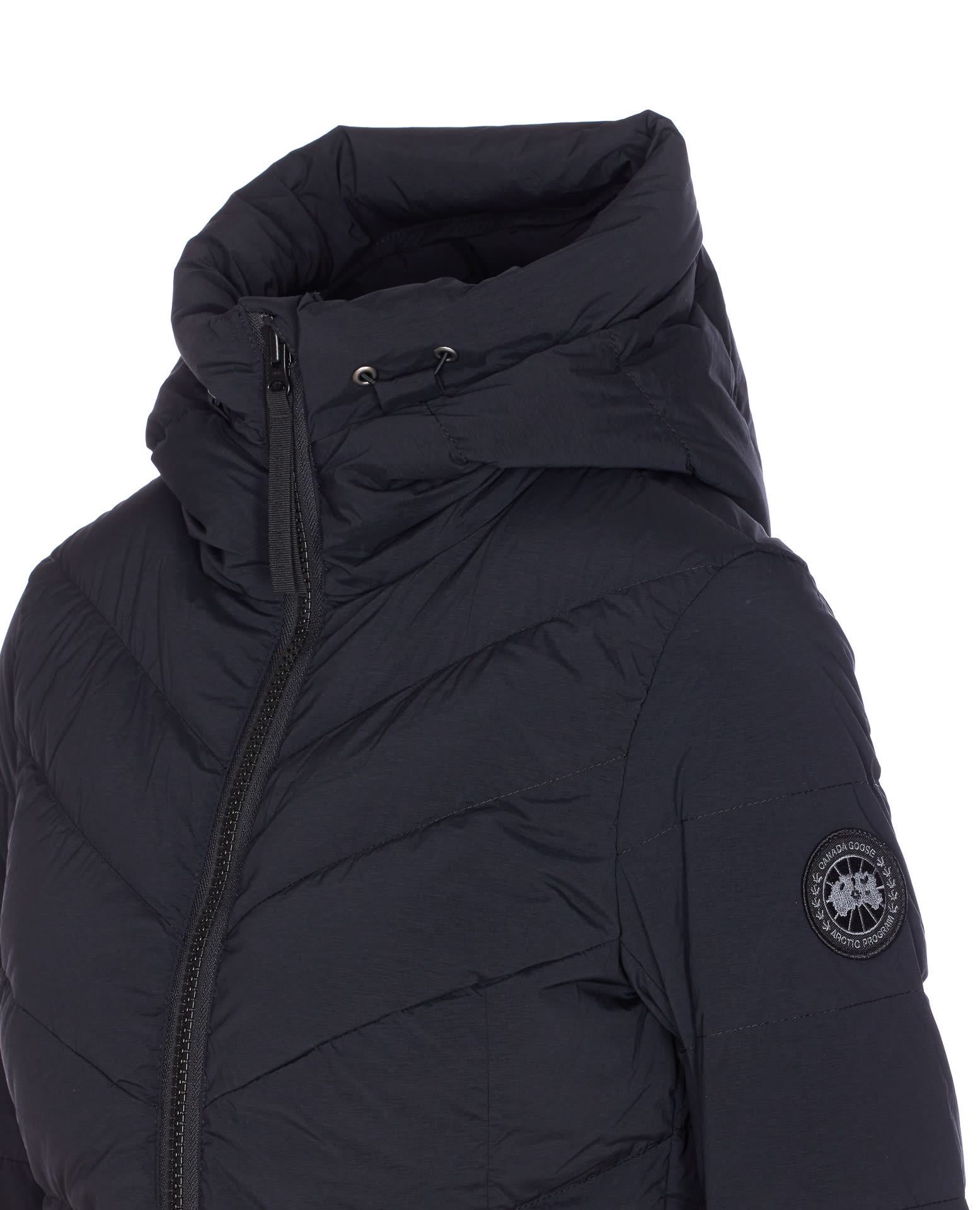 Canada Goose Black Clair Jacket Frontal Zip Closure In Blue