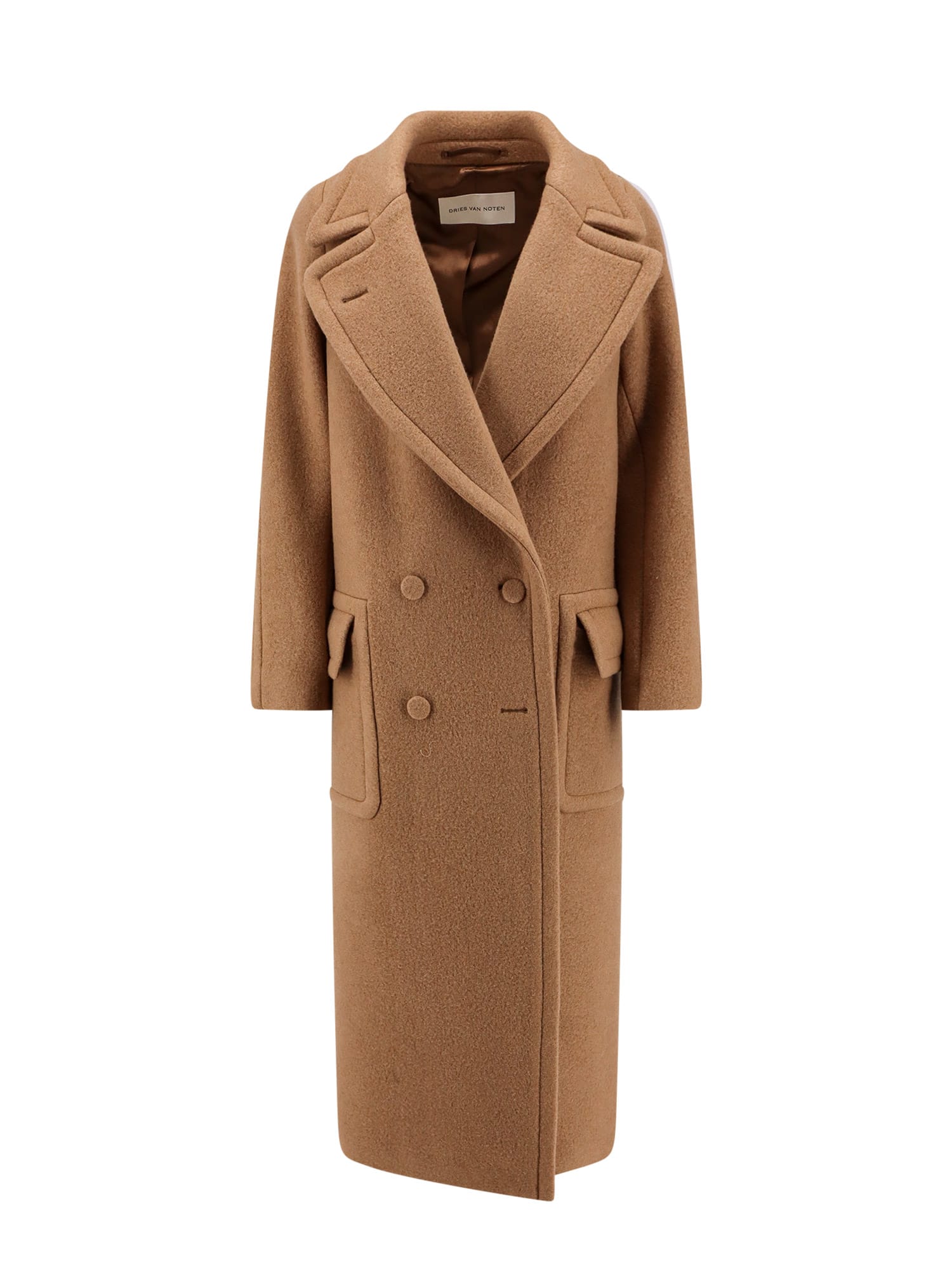 Shop Dries Van Noten Coat In Beige