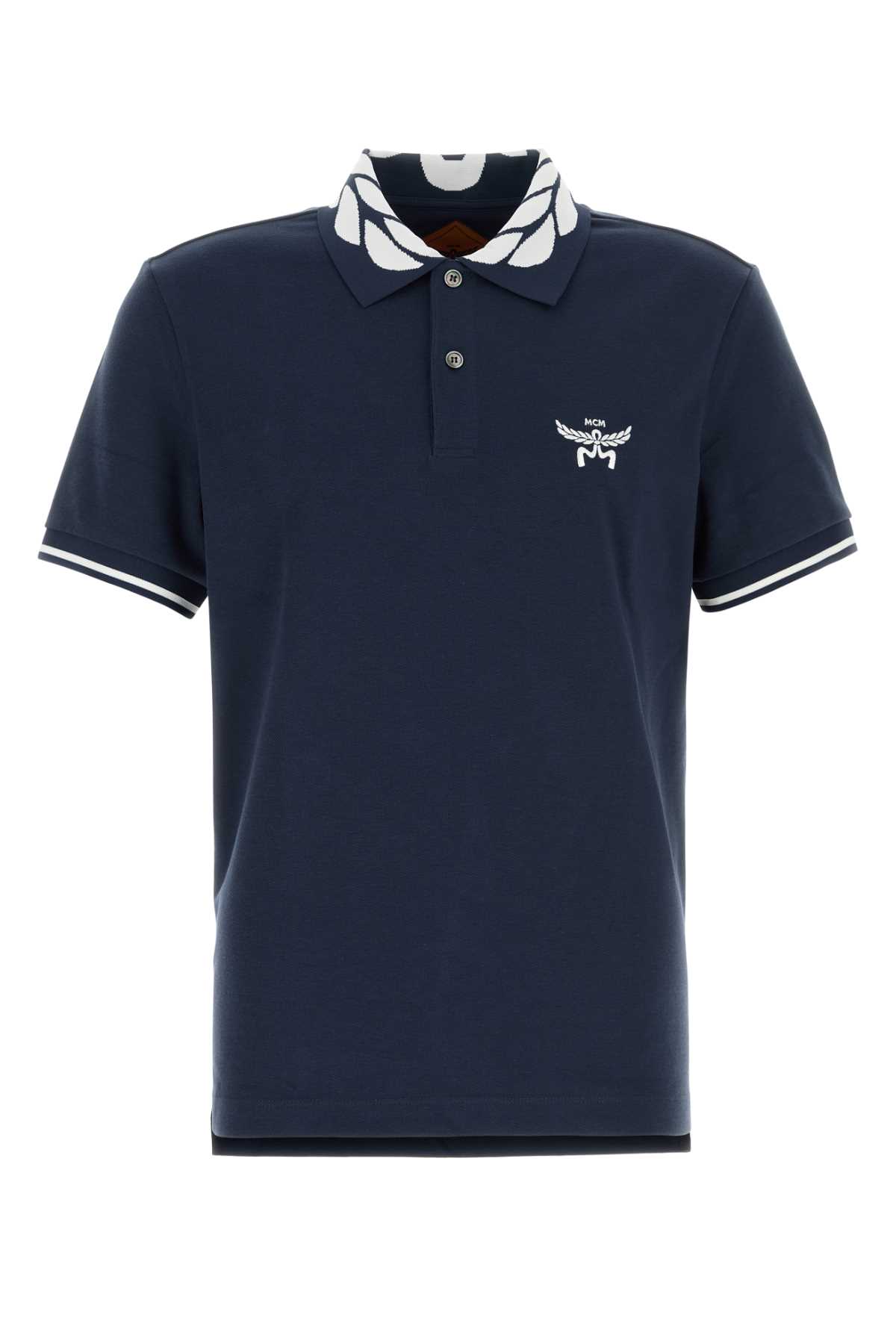 Navy Blue Stretch Piquet Polo Shirt