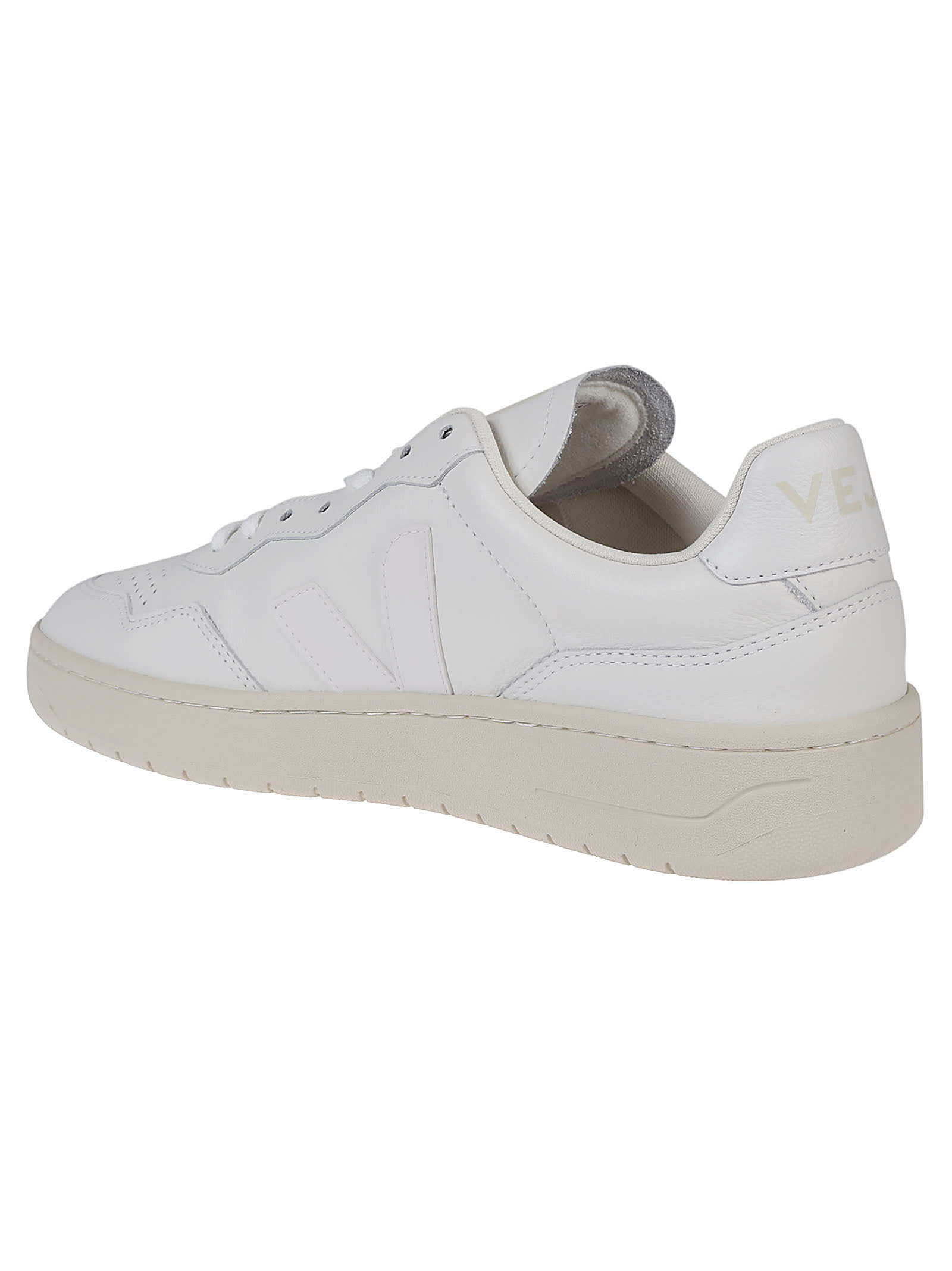 Shop Veja V-90 Sneakers In Extra White