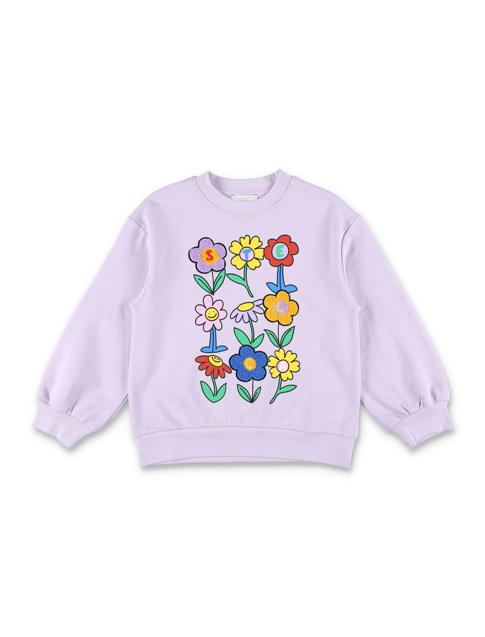 Stella Mccartney Kid - Flowers Sweatshirt In Purple