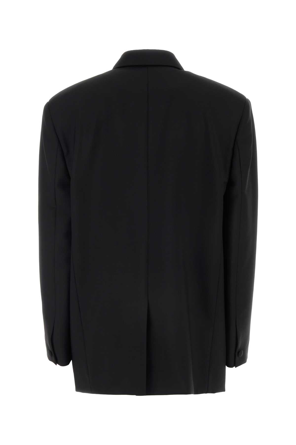 Givenchy Oversized Double Breasted Jacket In Black