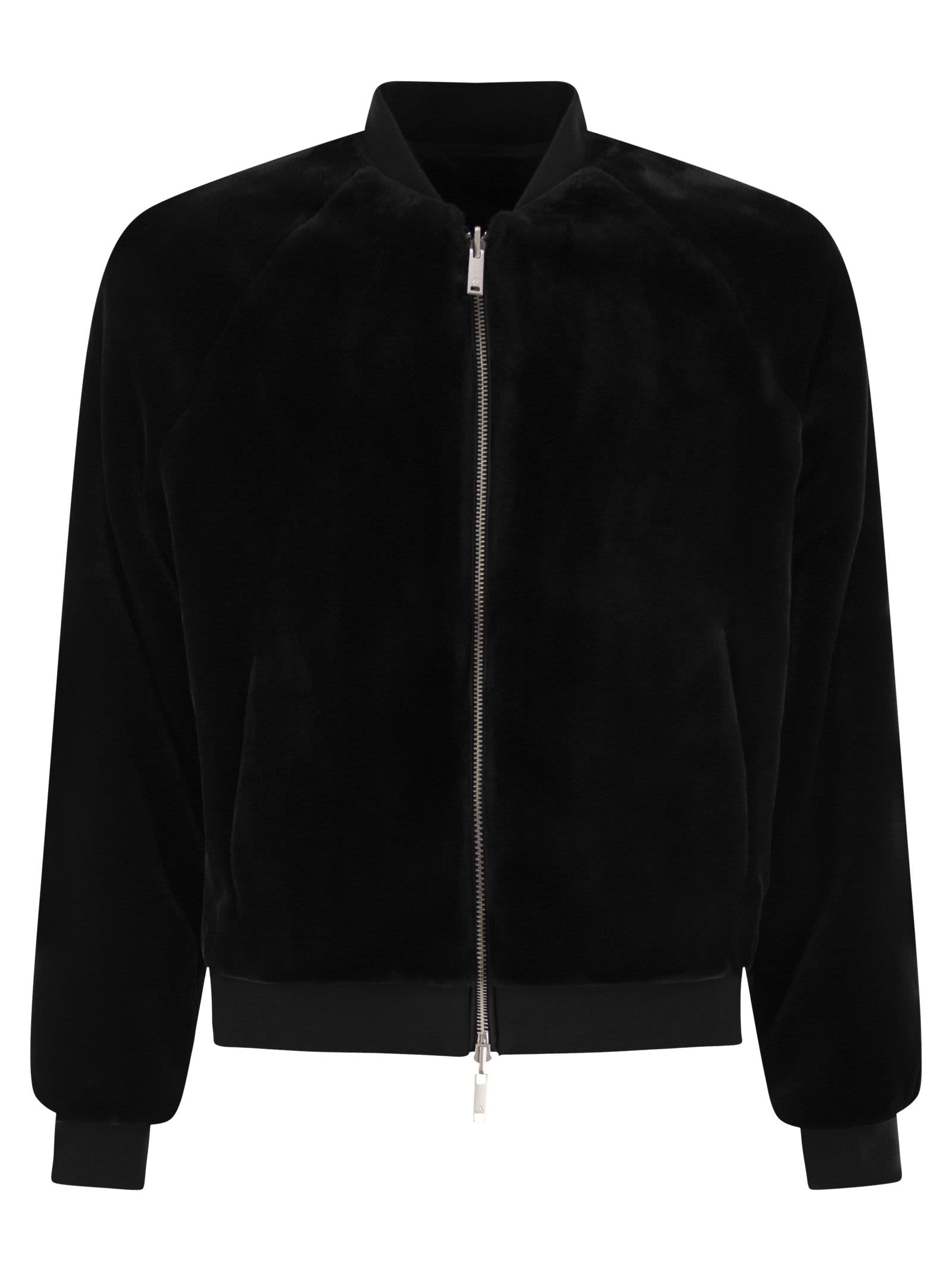 Shop Moose Knuckles Bunny - Reversible Bomber Jacket In Black