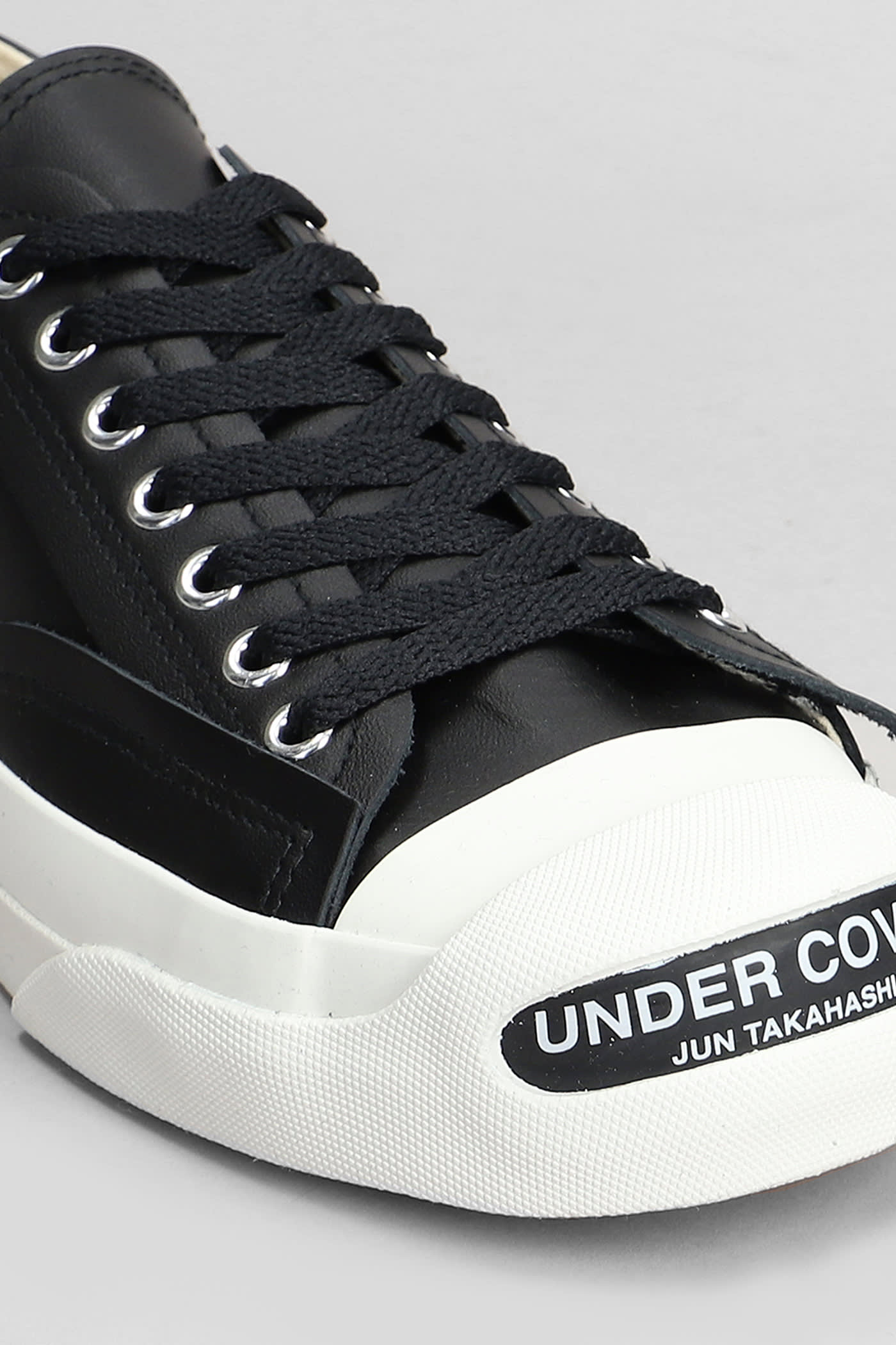 Shop Undercover Sneakers In Black Leather